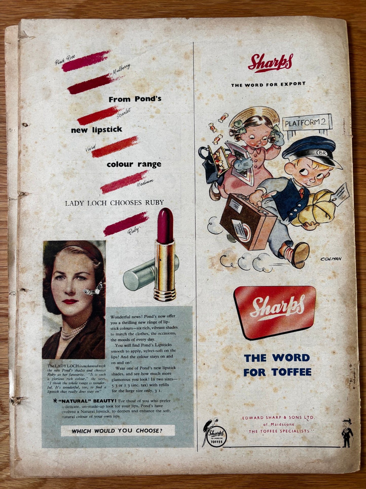 Mary Fedden WOMAN MAGAZINE April 6 1950 1950’s style VINTAGE ART Bruce Angrave