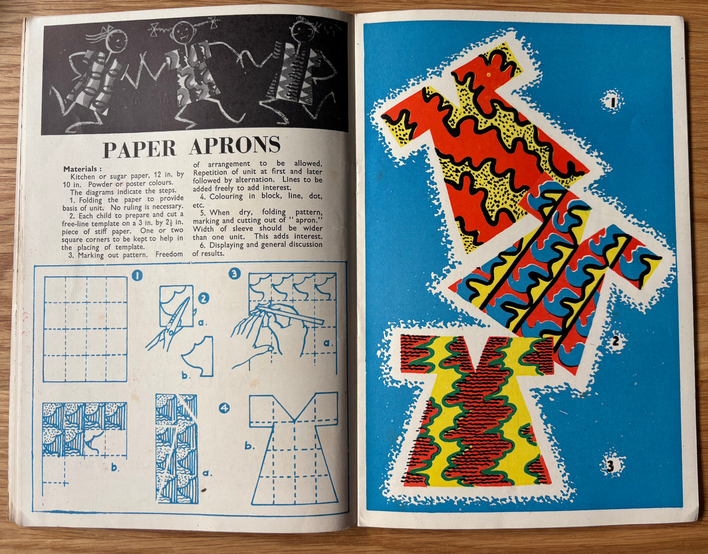 1950 ART AND CRAFT MAGAZINE September CHILD EDUCATION Paper Aprons