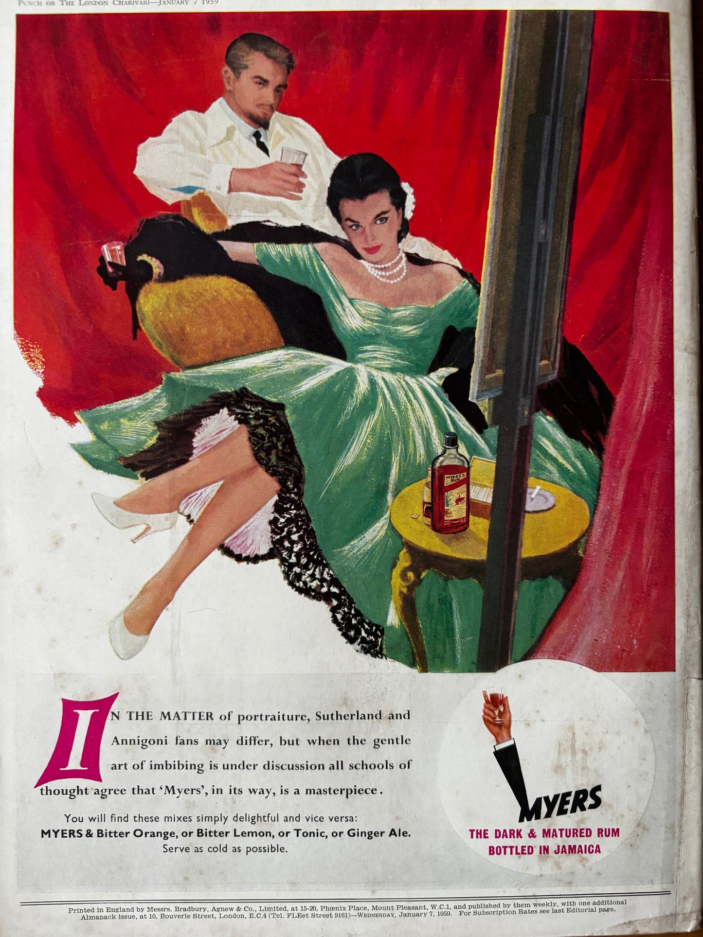 Sprod PUNCH MAGAZINE January 7 1959 AFTER THE PARTY Kenneth Rowntree