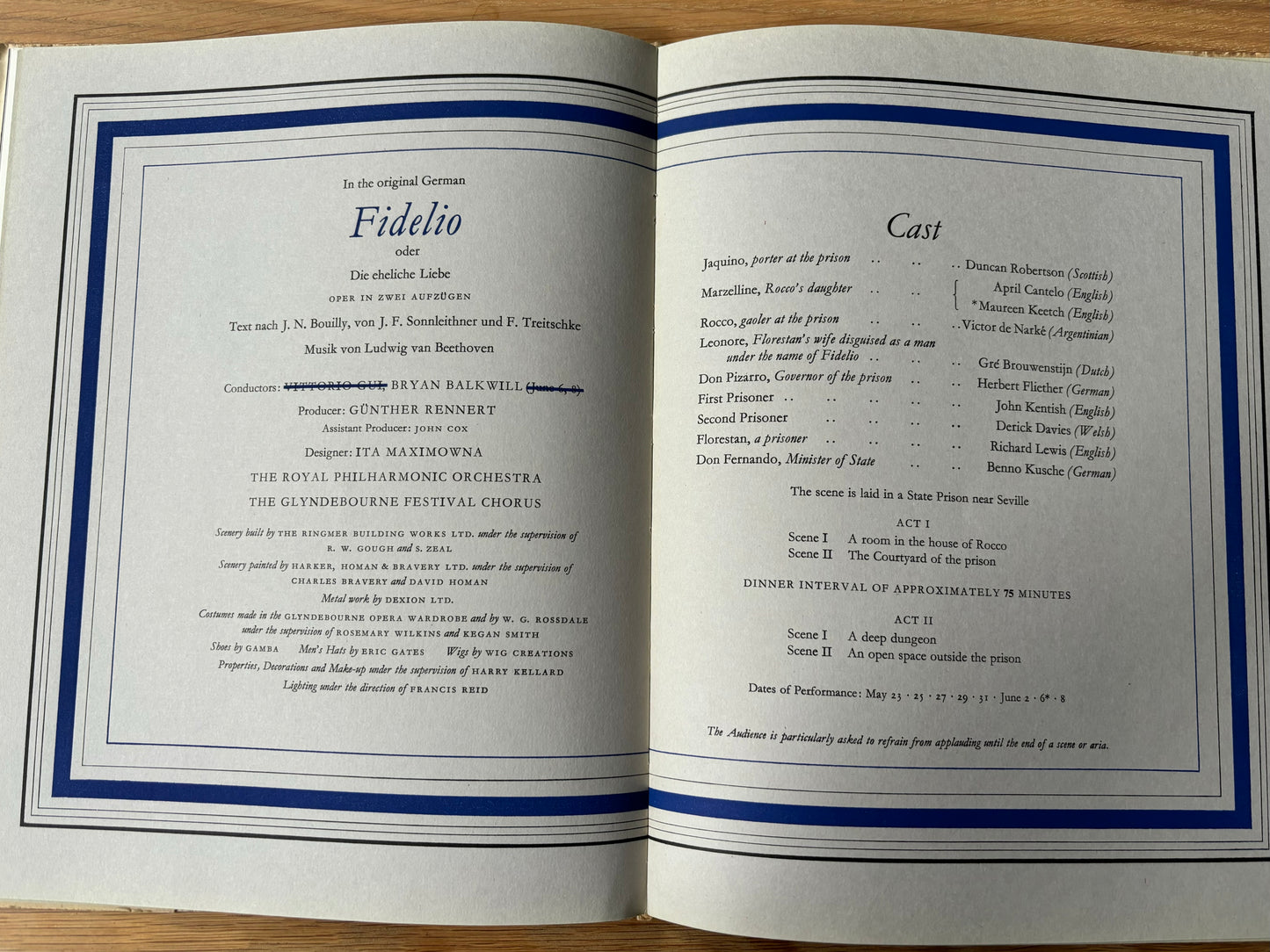 Dennis Lennon GLYNDEBOURNE OPERA PROGRAMME 1963 Oliver Messel STAGE ART - transpontinebooks