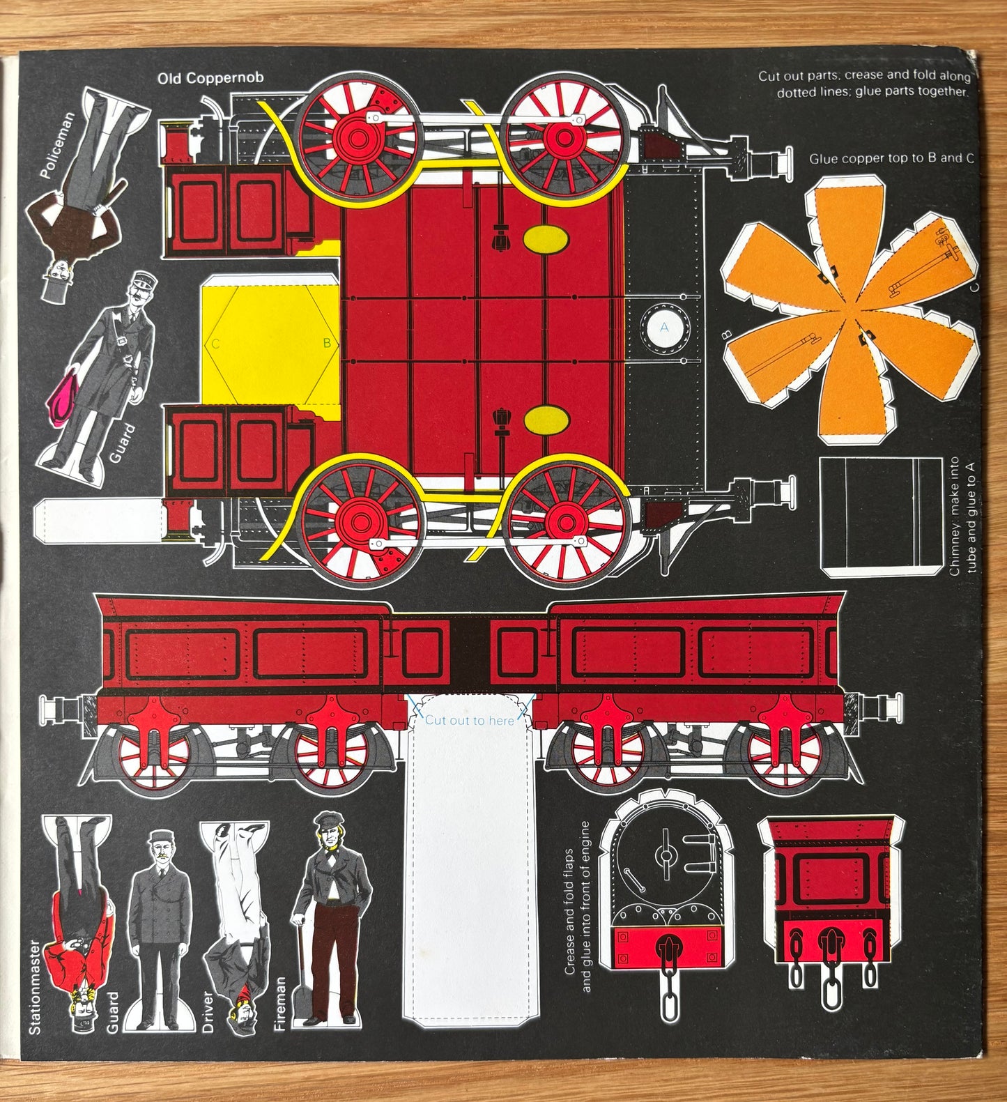 1970’s NATIONAL RAILWAY WORKSHOP Cut- Out Steam Locomotives TRAINS BOOKLET 1976