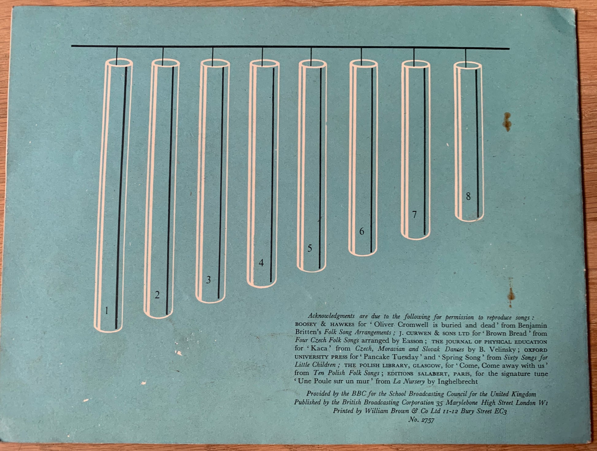 TIME and TUNE Spring Term 1952 BBC BROADCASTS TO SCHOOLS Music Book - transpontinebooks