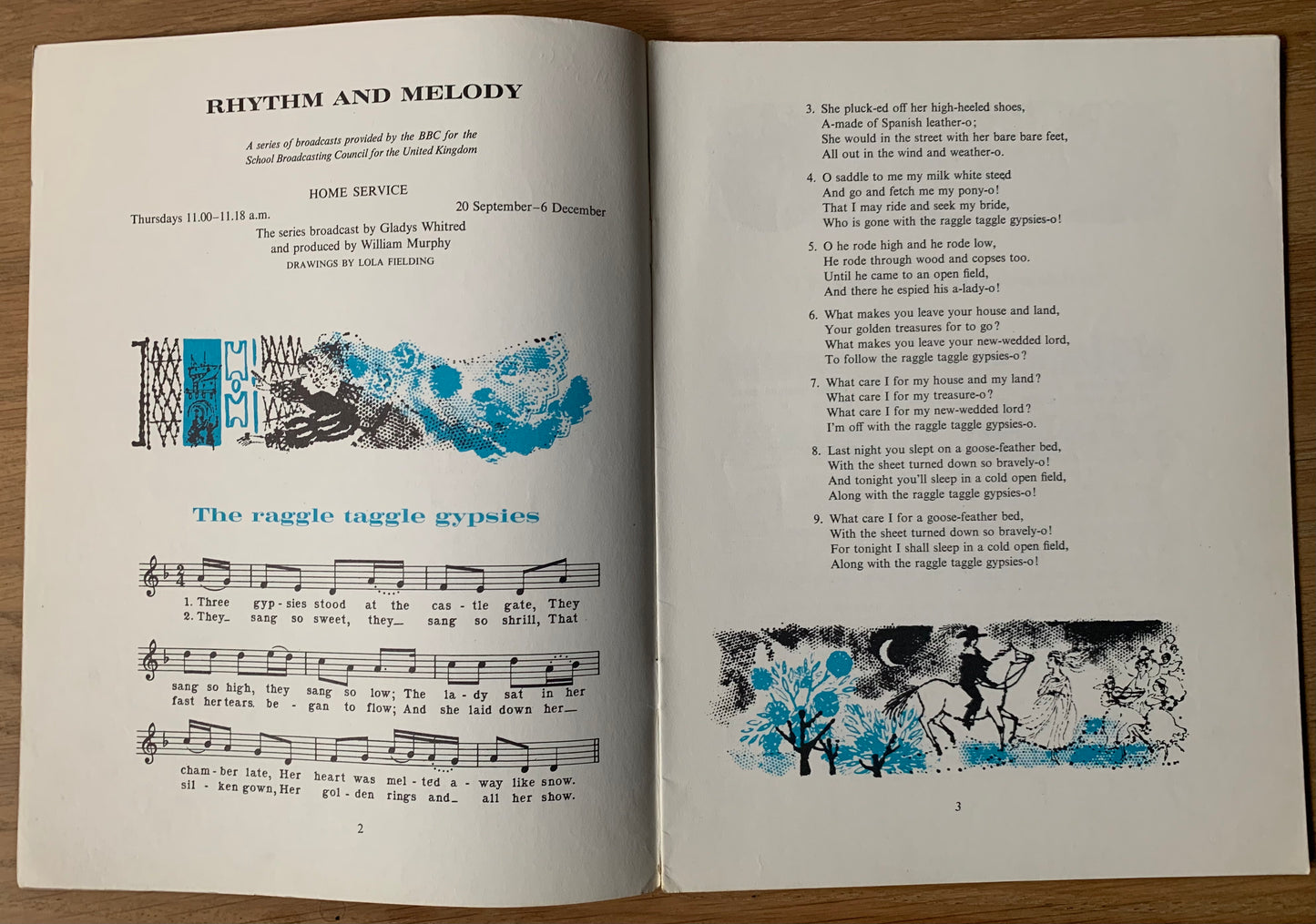 Lola Fielding RHYTHM AND MELODY 1962 BBC Broadcasts For Schools - transpontinebooks