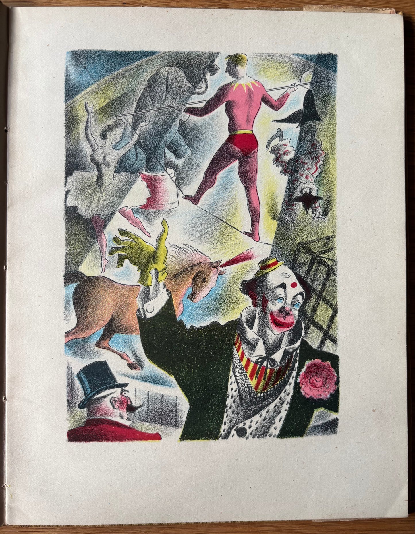 Clarke Hutton HARLEQUINADE 1943 1st Ed Chatto & Windus ILLUSTRATED Clowns Columbine