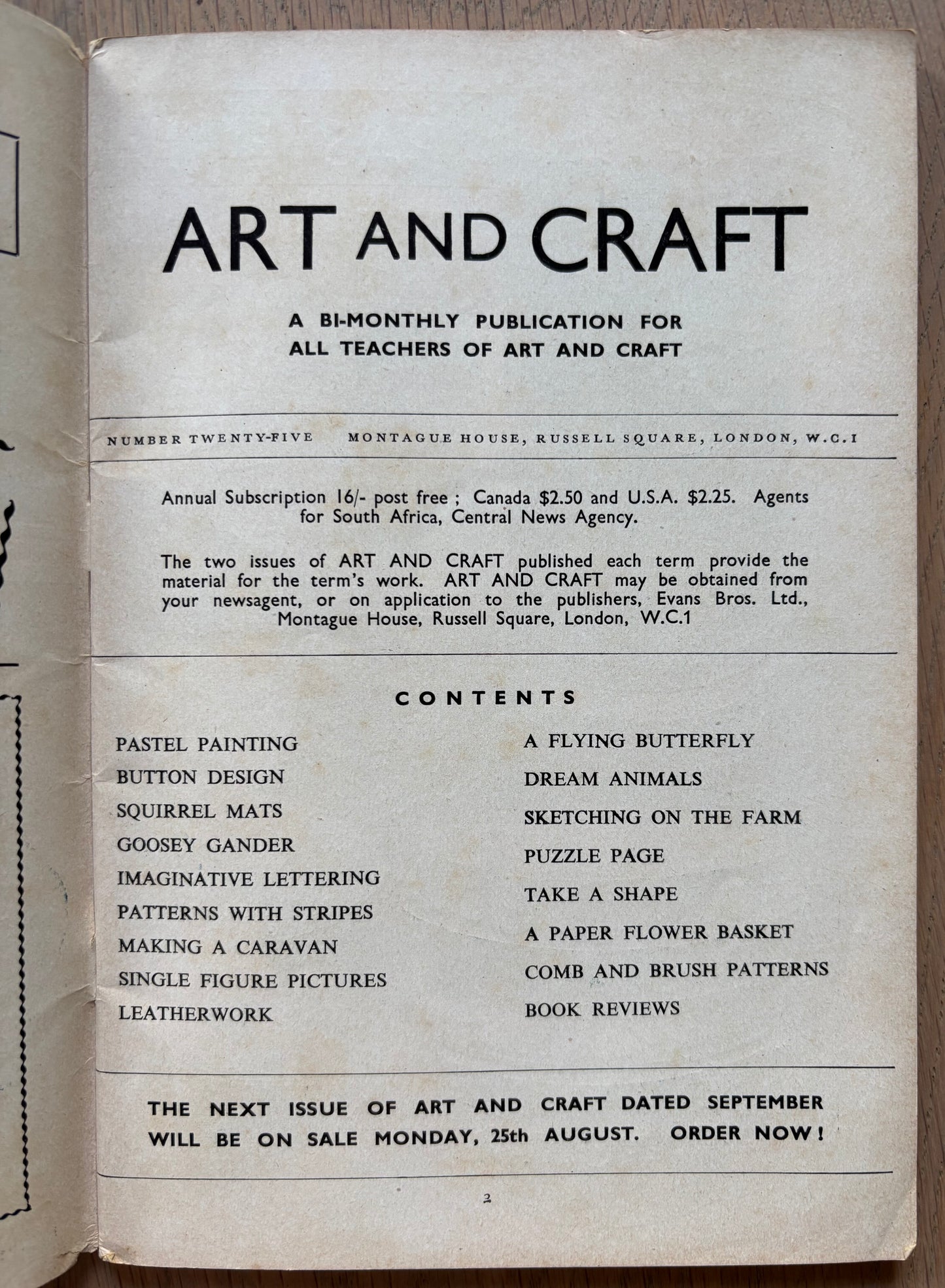 1950's ART AND CRAFT MAGAZINE 1952 Gipsy Caravan CHILD EDUCATION July
