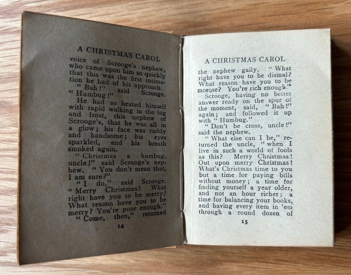 Miniature A CHRISTMAS CAROL Ghost Story CHARLES DICKENS Peacock Art Nouveau Siegle Hill