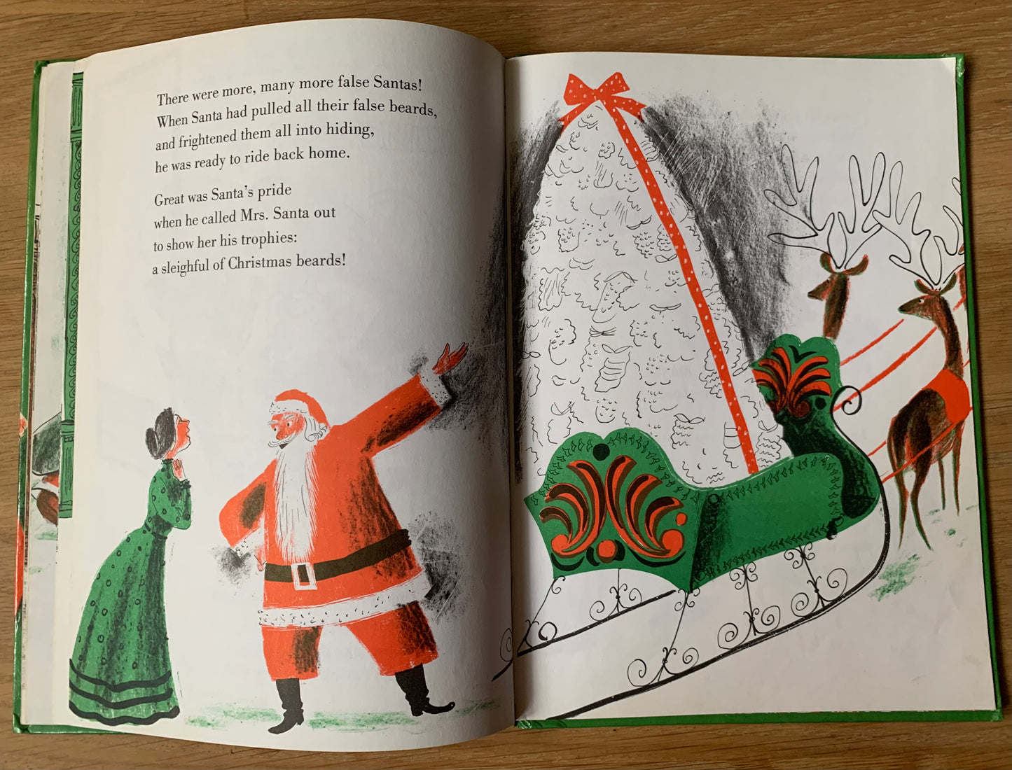 Roger Duvoisin ONE THOUSAND CHRISTMAS BEARDS 1978 2nd Imp SANTA CLAUS STORY