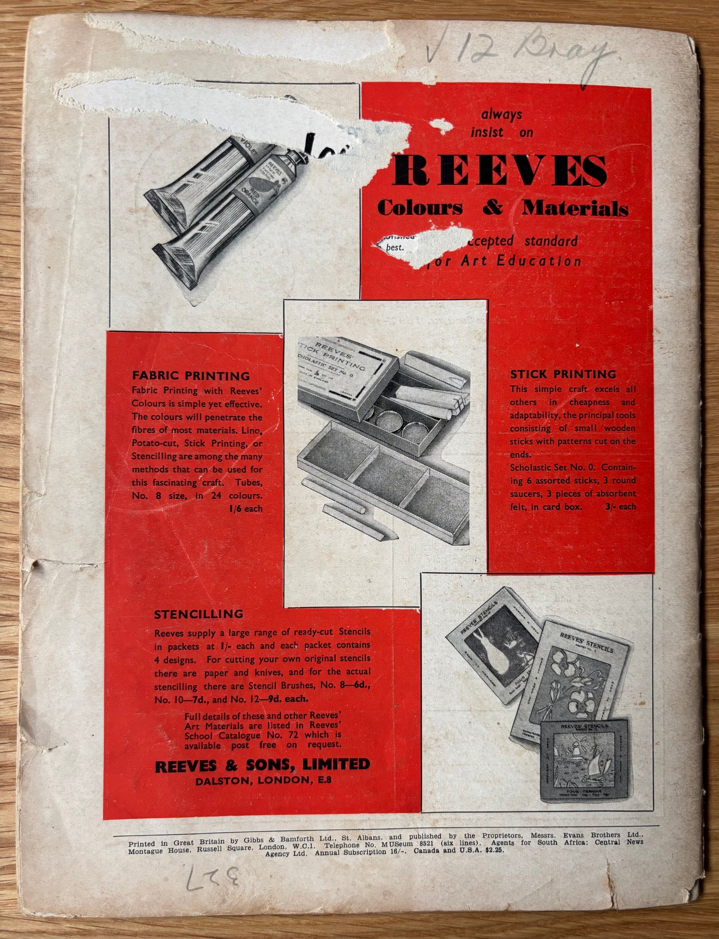 Vintage ART AND CRAFT EDUCATION CHRISTMAS MAGAZINE Nov 1954 School Crafts CHILD