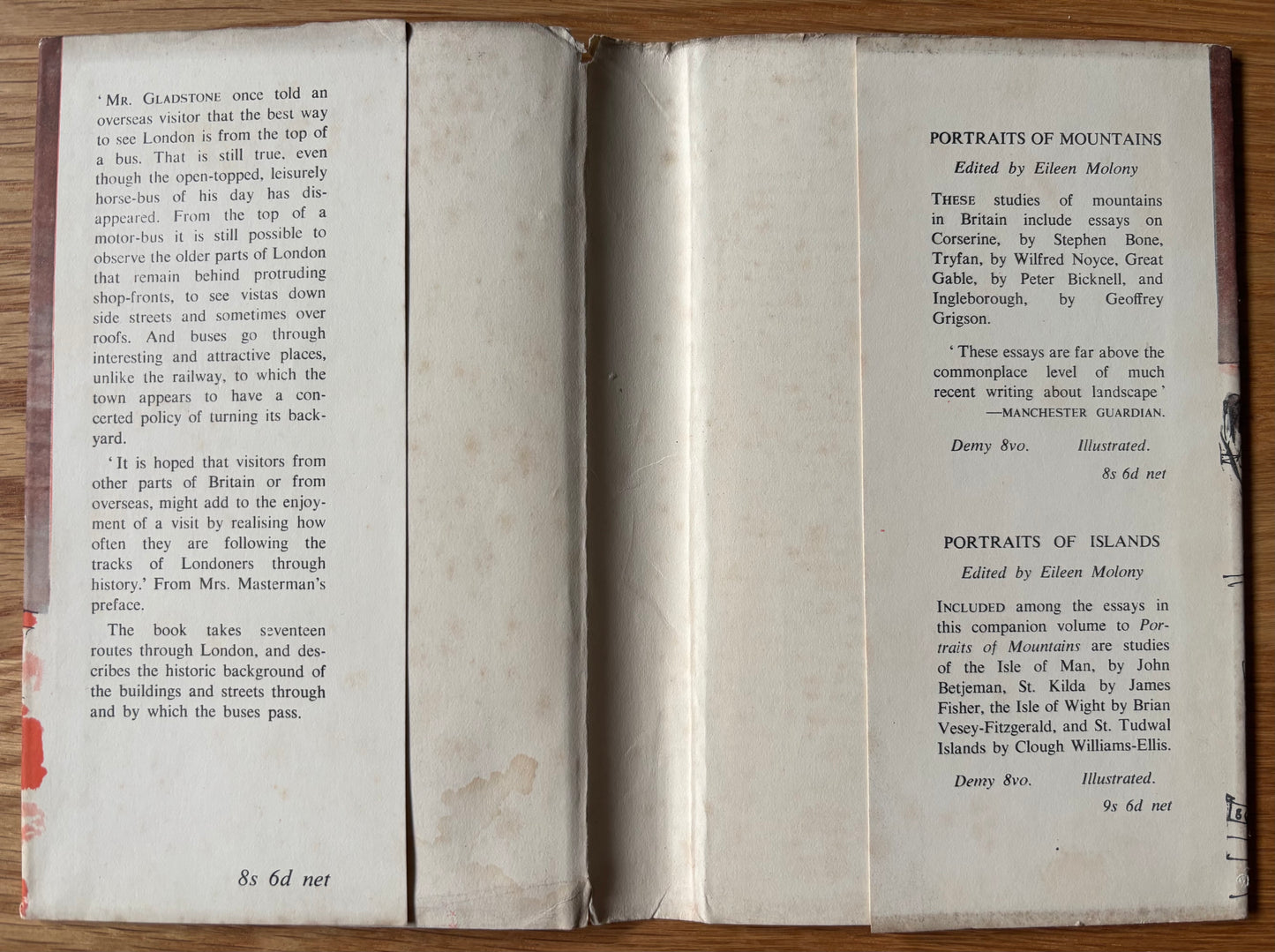 Dorrit Deck LONDON FROM THE BUS TOP 1st DJ 1951 Lucy Masterman BUSES ROUTES