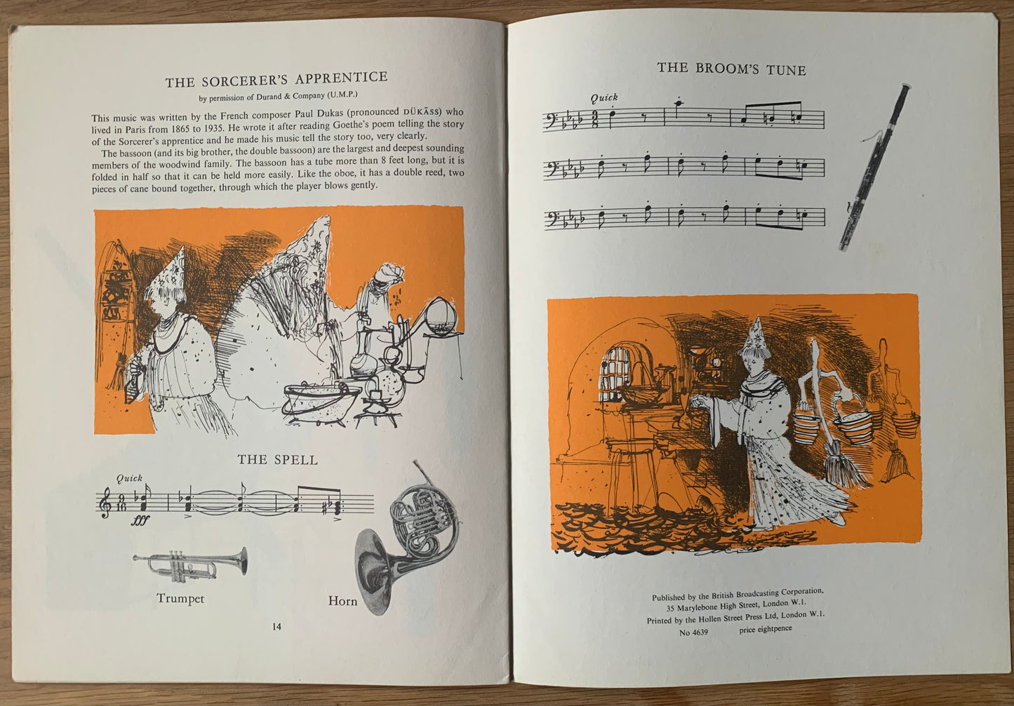 Wildsmith Brian RHYTHM and MELODY 1962 BBC Song Book WIZARD Illustrated - transpontinebooks