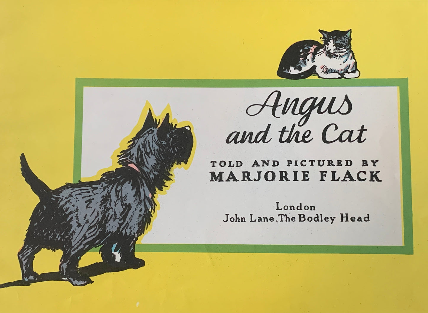 Marjorie Flack ANGUS AND THE CAT 1939 3rd Ed SCOTTIE DOG STORY - transpontinebooks