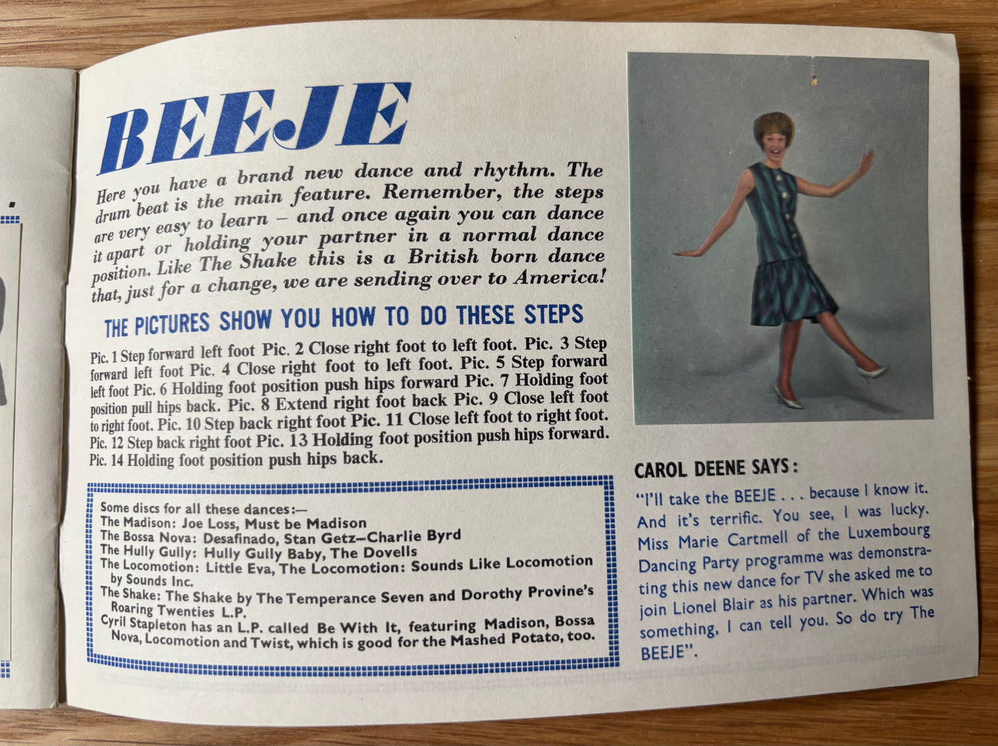 1960’s THE GIRL STAR DANCE BOOK Helen Shapiro Adam Faith Bossa Nova Shake