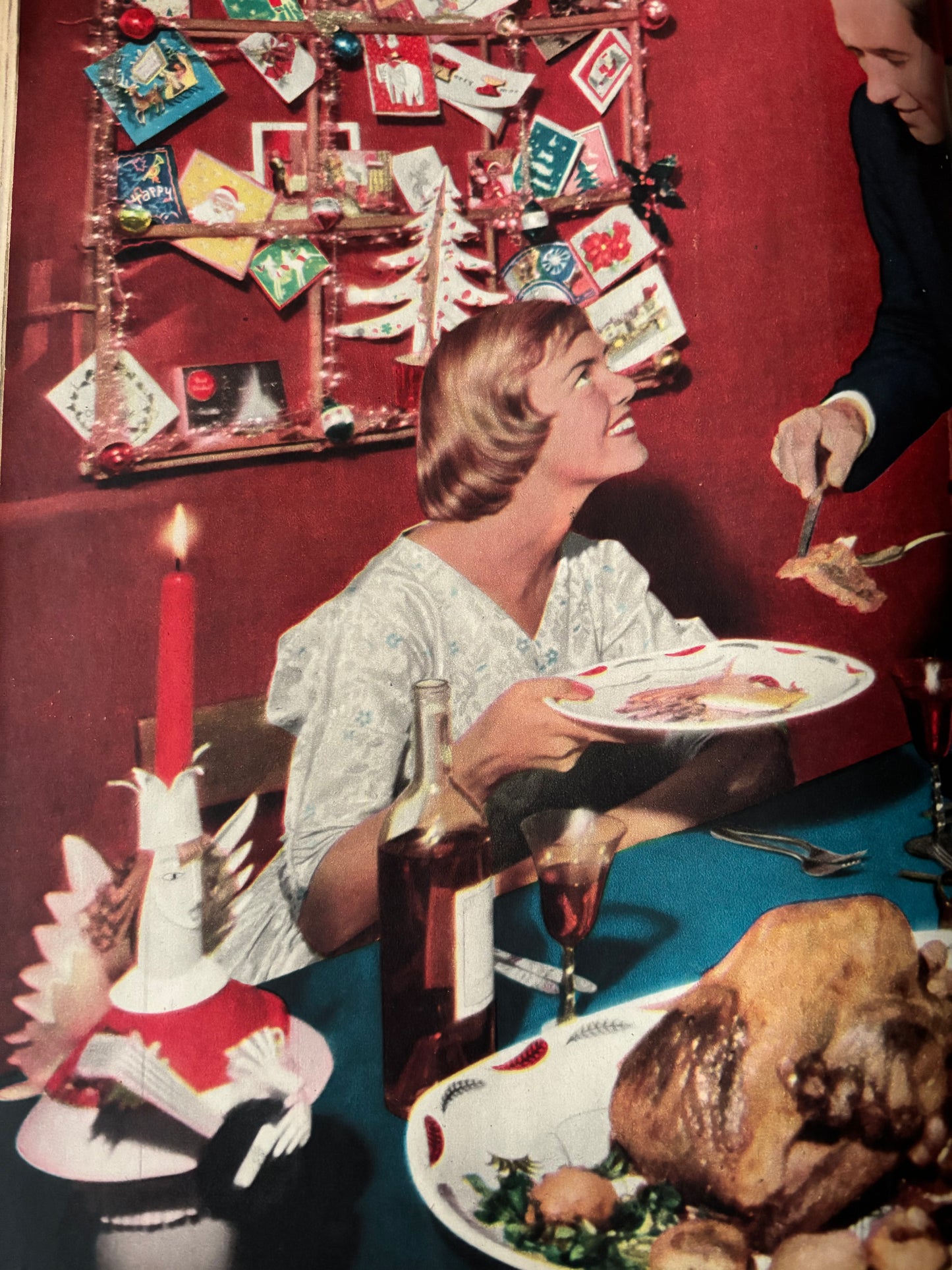 HOUSE BEAUTIFUL Magazine Christmas December 1955 ILLUSTRATED