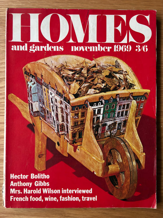 HOMES AND GARDENS Magazine November 1969 Illustrated ADVERTS Michael Johnson RECIPES