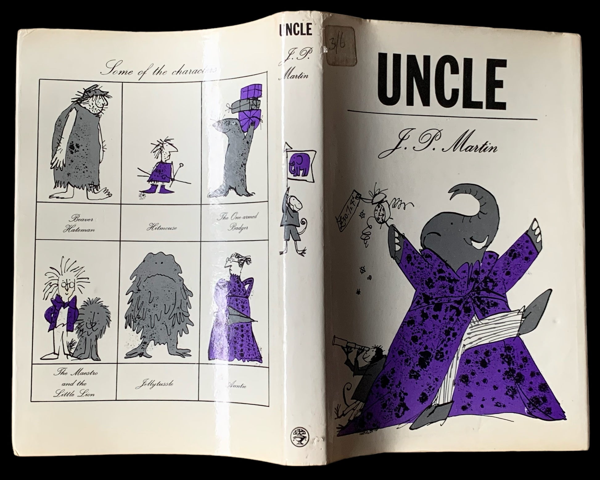 J P Martin UNCLE 1st Ed DJ 1964 Quentin Blake Illustrated JONATHAN CAPE - transpontinebooks