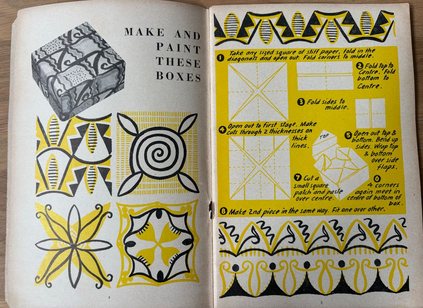 1952 ART AND CRAFT MAGAZINE January CHILD EDUCATION Cut Paper Patterns - transpontinebooks