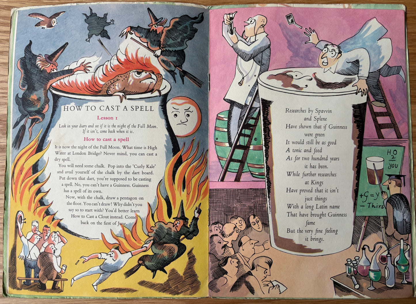 John Nash HAPPY NEW LEAR Guinness Booklet 1957 ILLUSTRATED Verses Edward