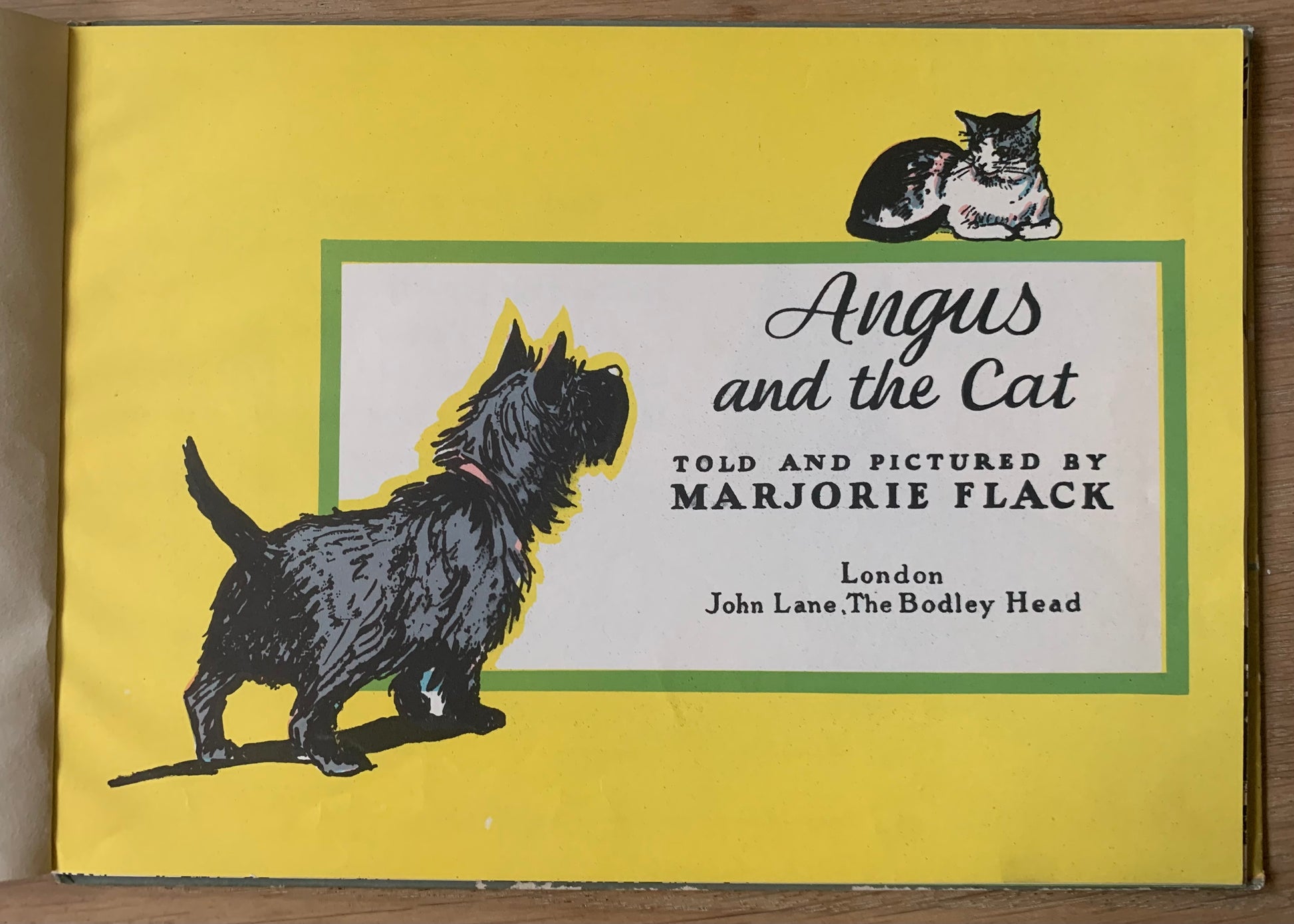 Marjorie Flack ANGUS AND THE CAT 1939 3rd Ed SCOTTIE DOG STORY - transpontinebooks