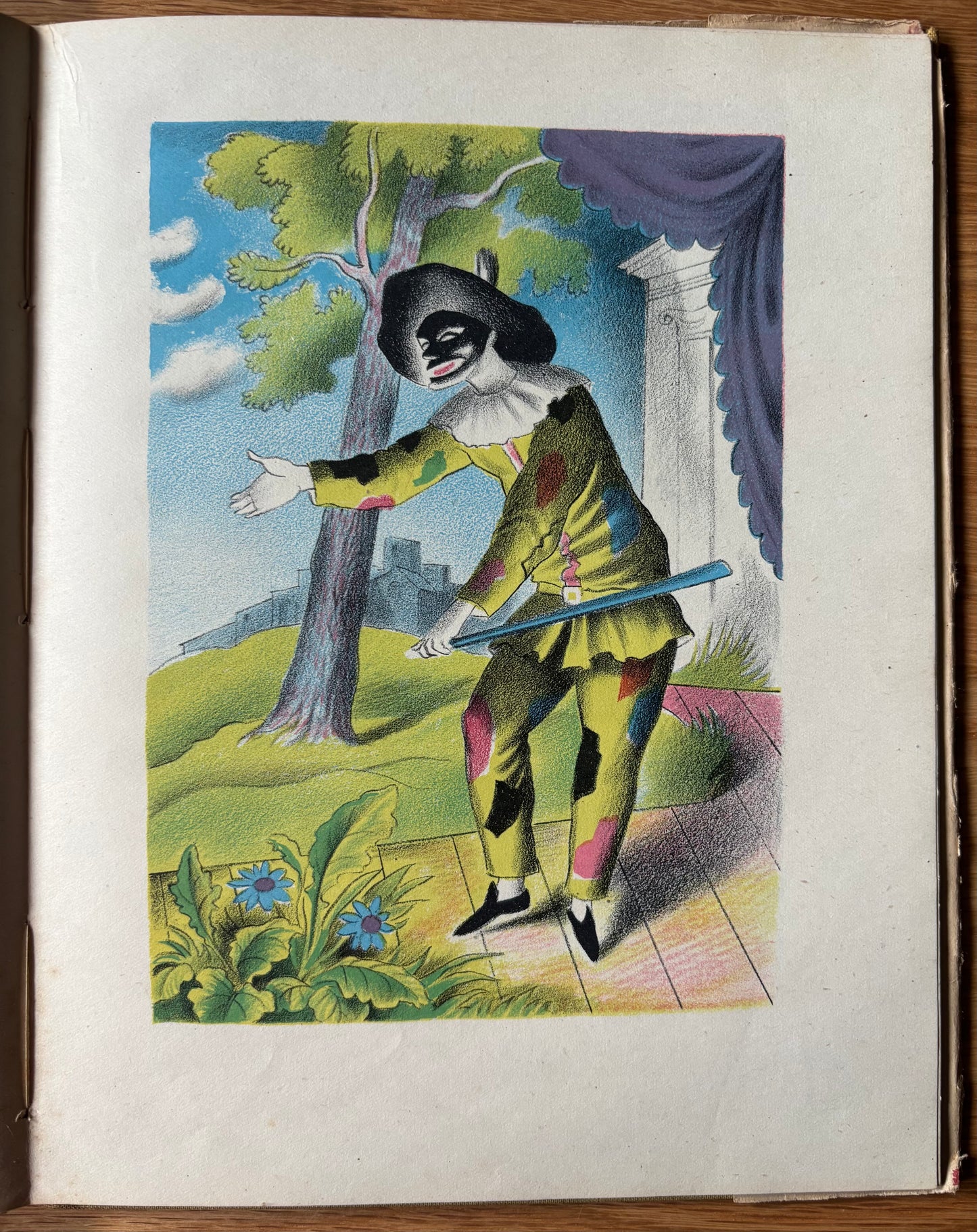 Clarke Hutton HARLEQUINADE 1943 1st Ed Chatto & Windus ILLUSTRATED Clowns Columbine