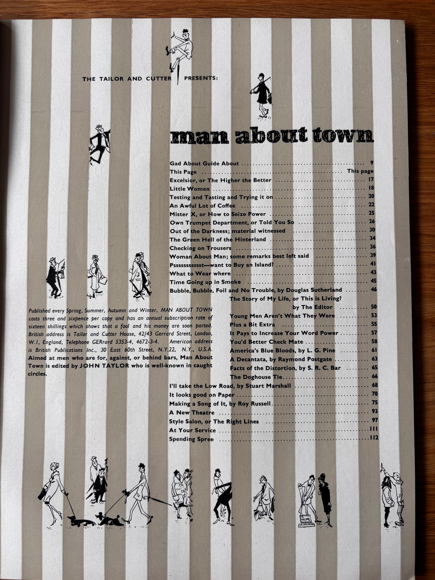 1950’s MAN ABOUT TOWN Magazine Spring 1959 Men’s Style Tailoring VINTAGE