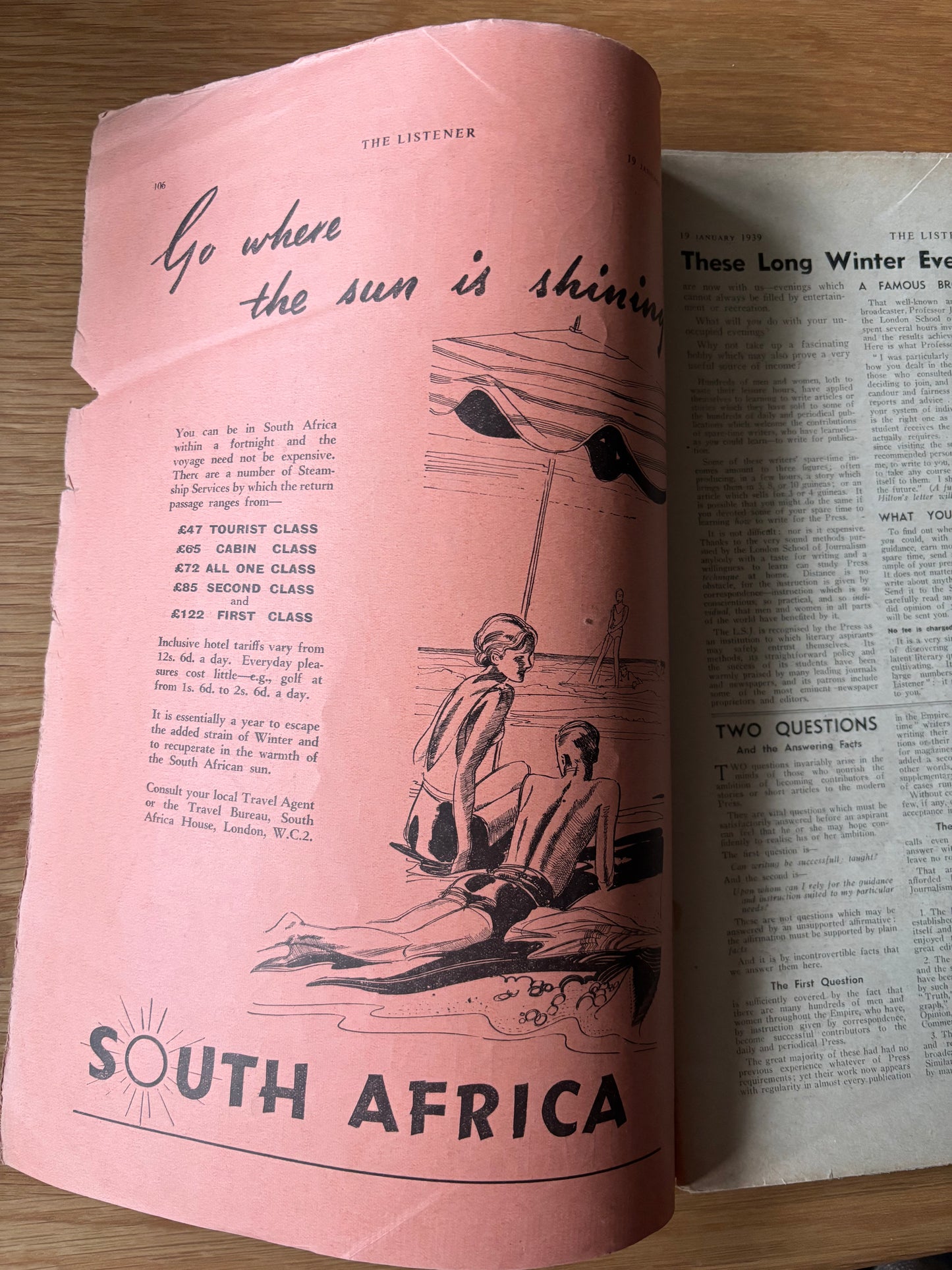 Barnett Freedman BBC THE LISTENER January 1939 E M FORSTER Stephen Spender