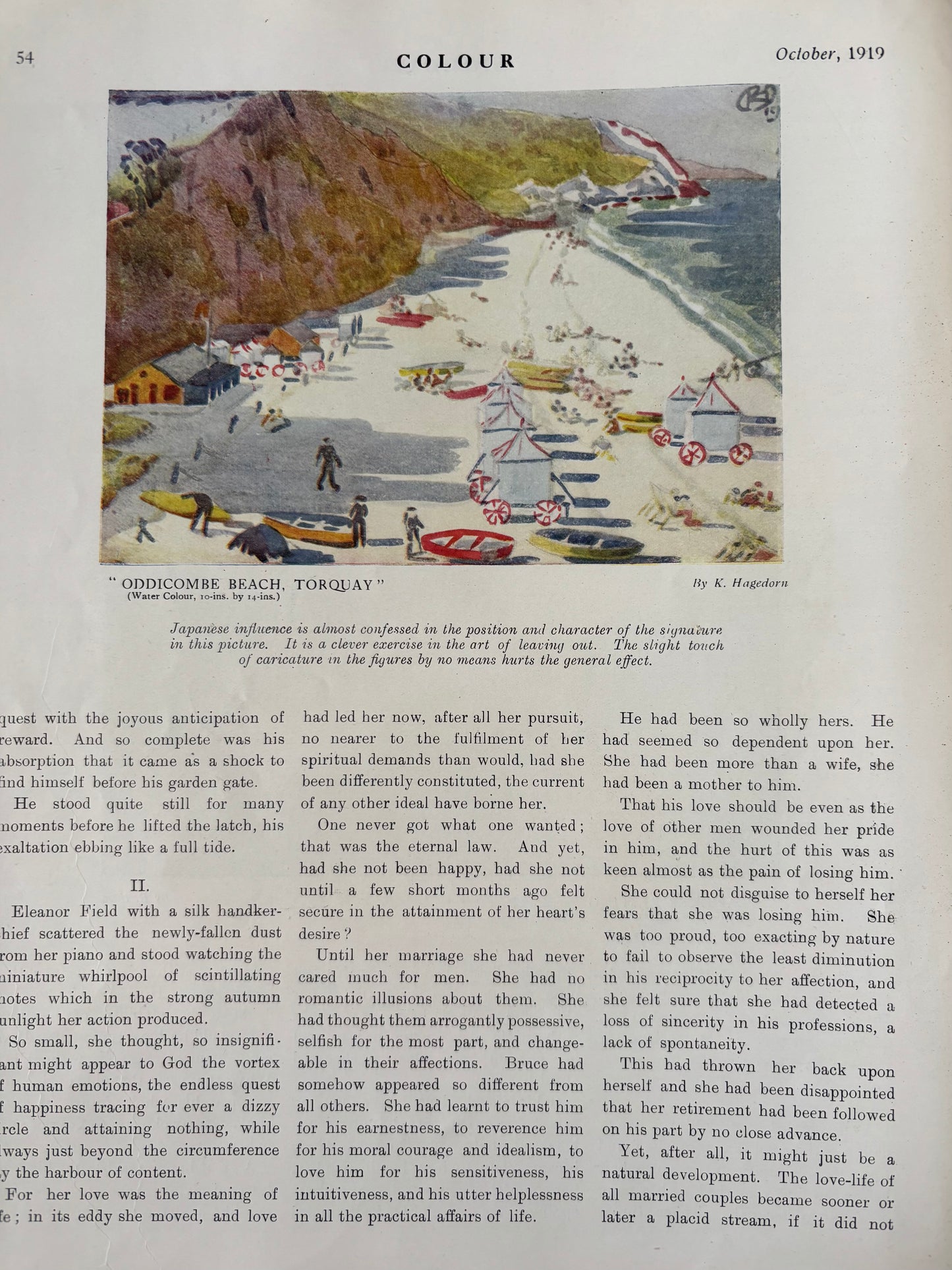 Dod Proctor COLOUR MAGAZINE October 1919 ADVERTS ART Illustrated