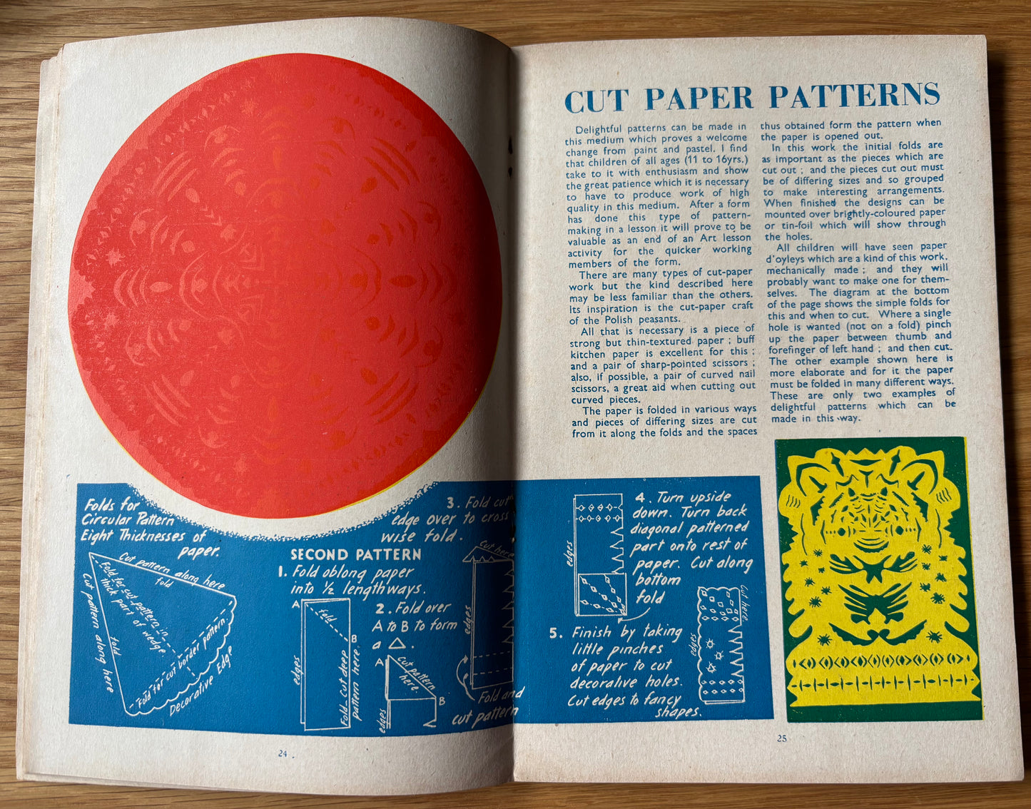 1952 ART AND CRAFT MAGAZINE January CHILD EDUCATION Cut Paper Patterns