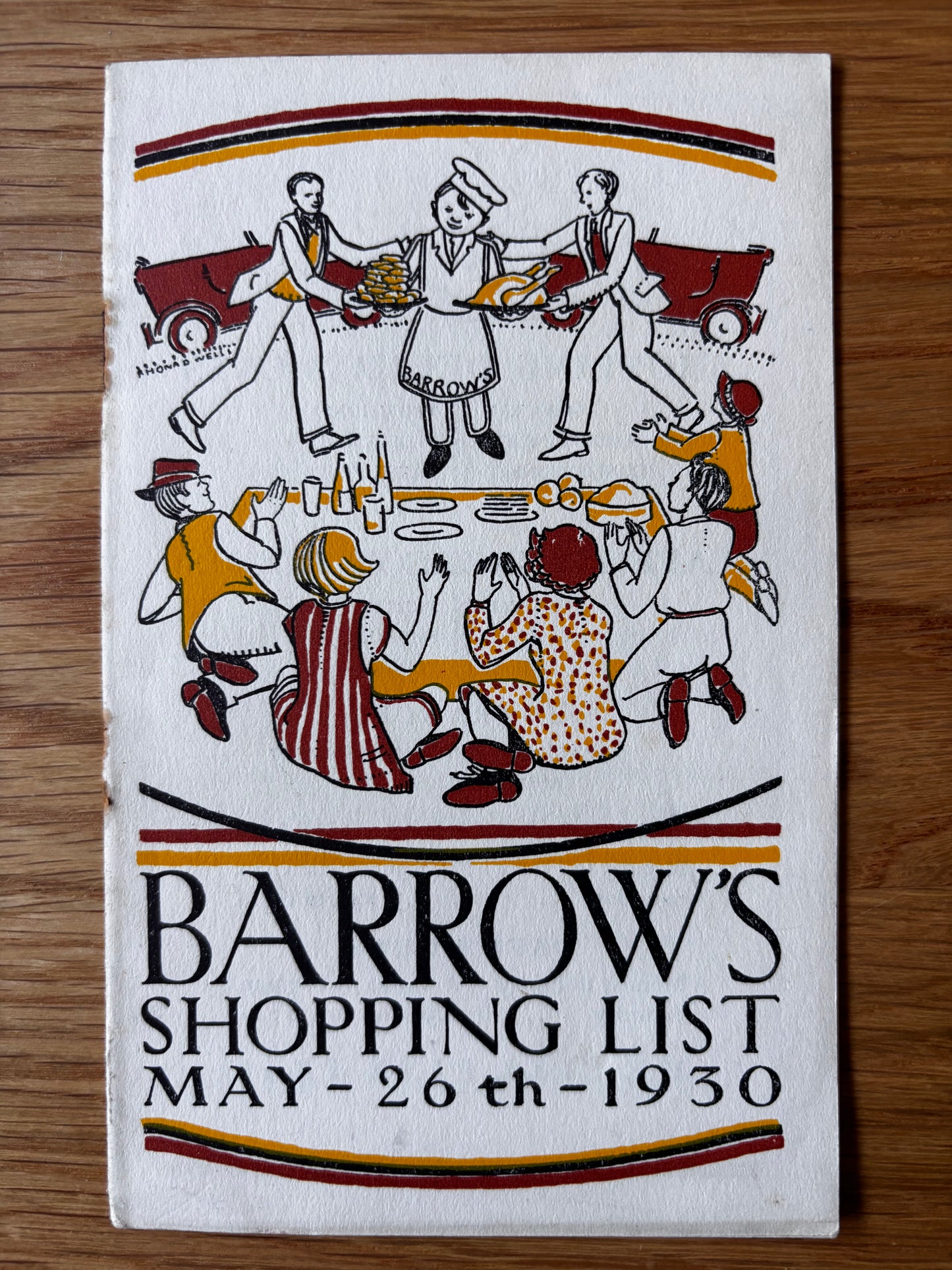 1930’s BARROW’S BIRMINGHAM Illustrated Seasonal Food Booklet SHOP May 1930