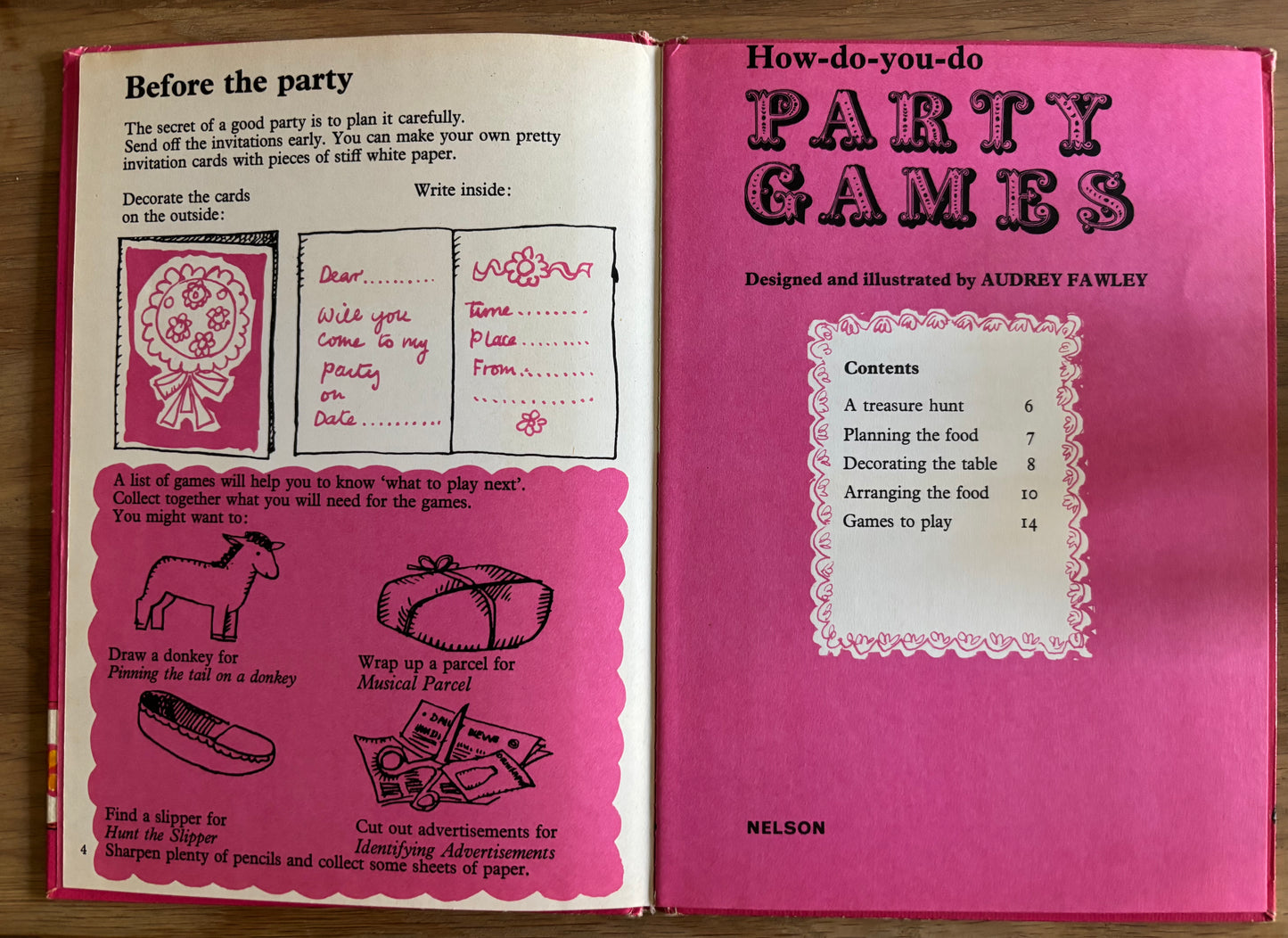 Vintage HOW DO YOU DO PARTY GAMES Audrey Fawley NELSON Illustrated