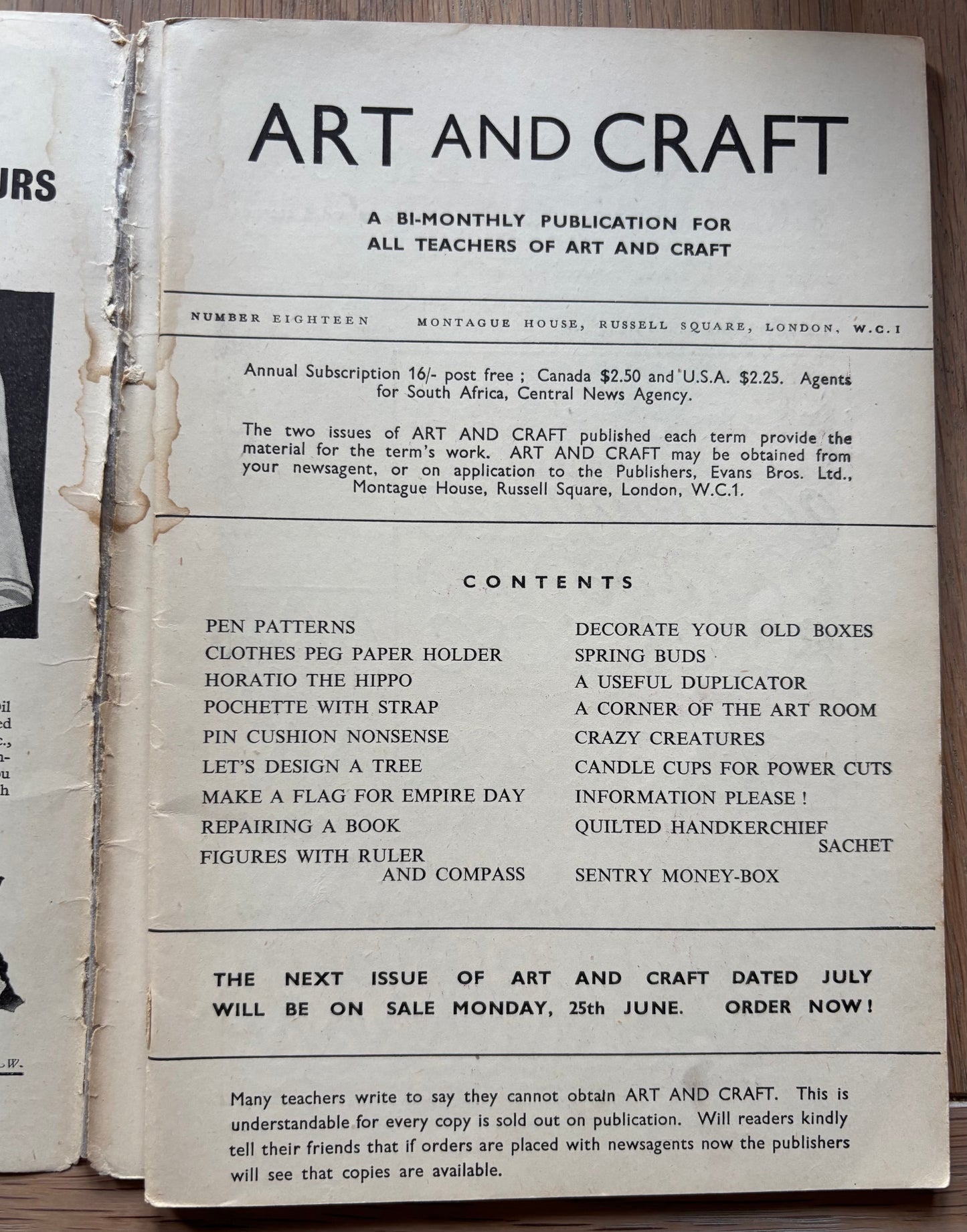 1951 ART AND CRAFT Decorating Boxes MAGAZINE CHILD EDUCATION