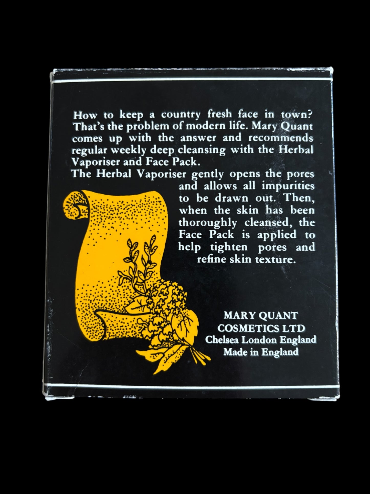 MARY QUANT Boxed Herbal Vaporiser & Face Pack 3 SACHETS & 2 Booklets
