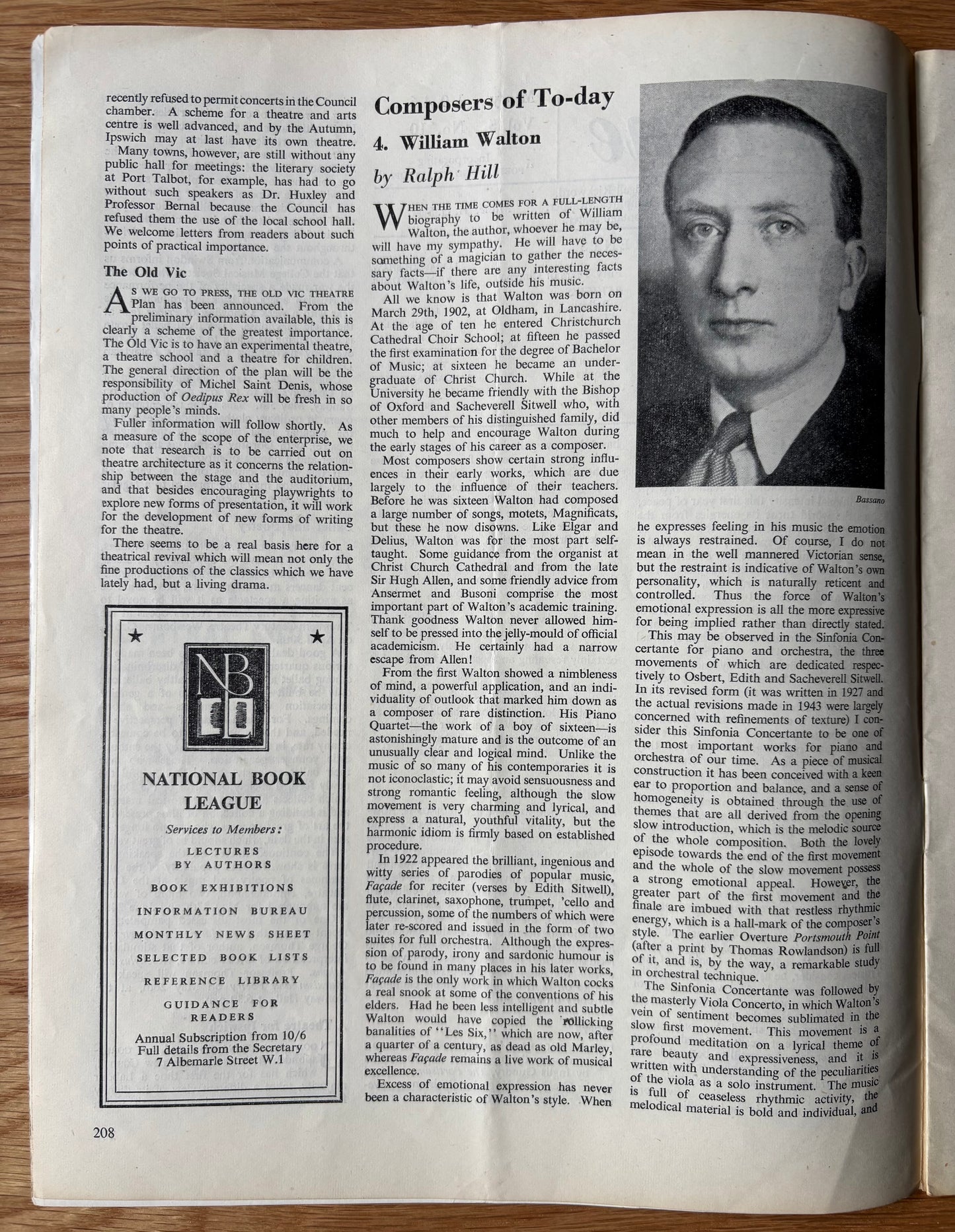 Elizabeth Shaw OUR TIME Magazine MAY 1946 William Walton John Mortimer