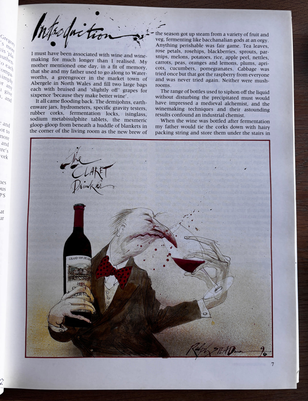 Ralph Steadman Signed THE GRAPES OF RALPH 1st 1992 DJ ILLUSTRATED Wine