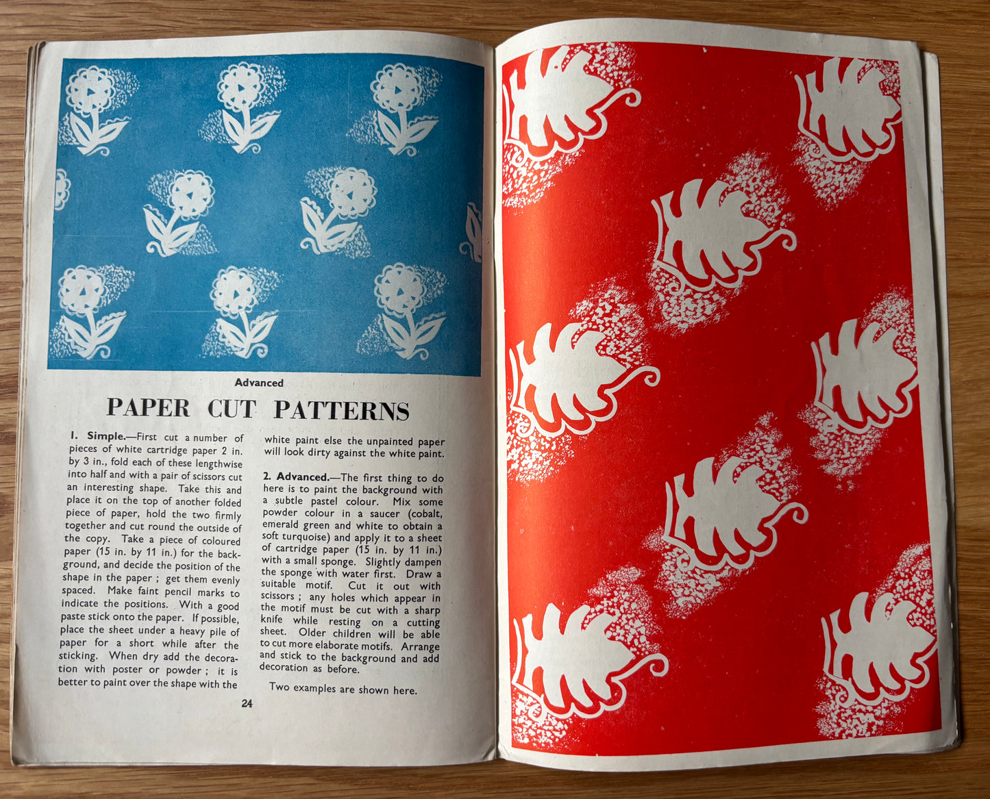 1950 ART AND CRAFT Lino Prints Paper Cuts MAGAZINE CHILD EDUCATION