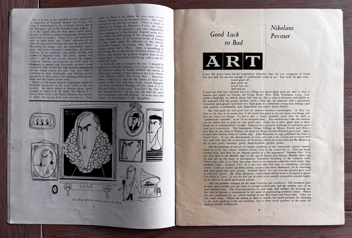 Mark Boxer THE GRANTA Cambridge University Magazine February 7th 1953 ART Nicholas Tomalin