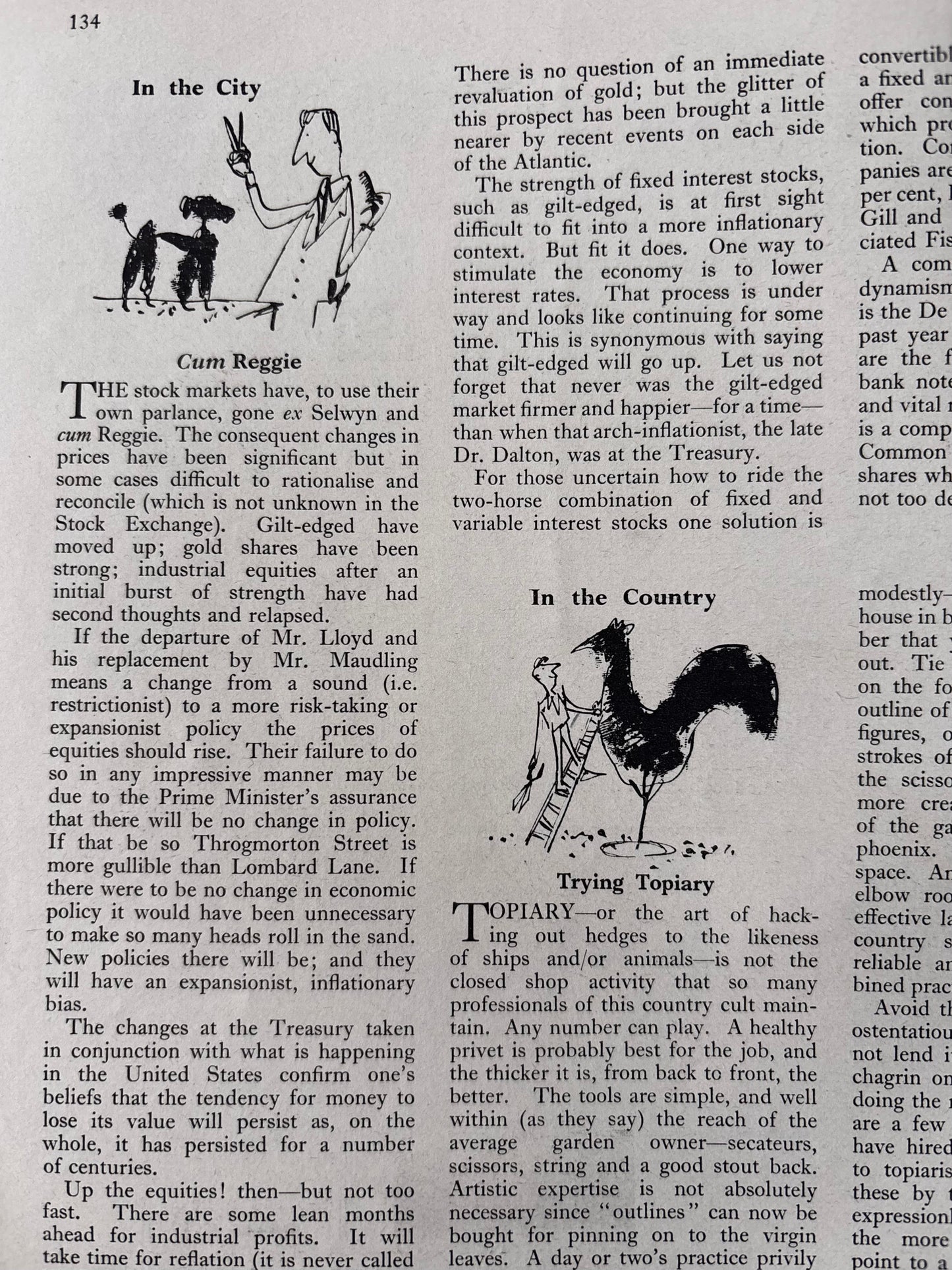 Ralph Steadman PUNCH MAGAZINE July 1962 60's ART ADVERTS CARTOONS Gardening