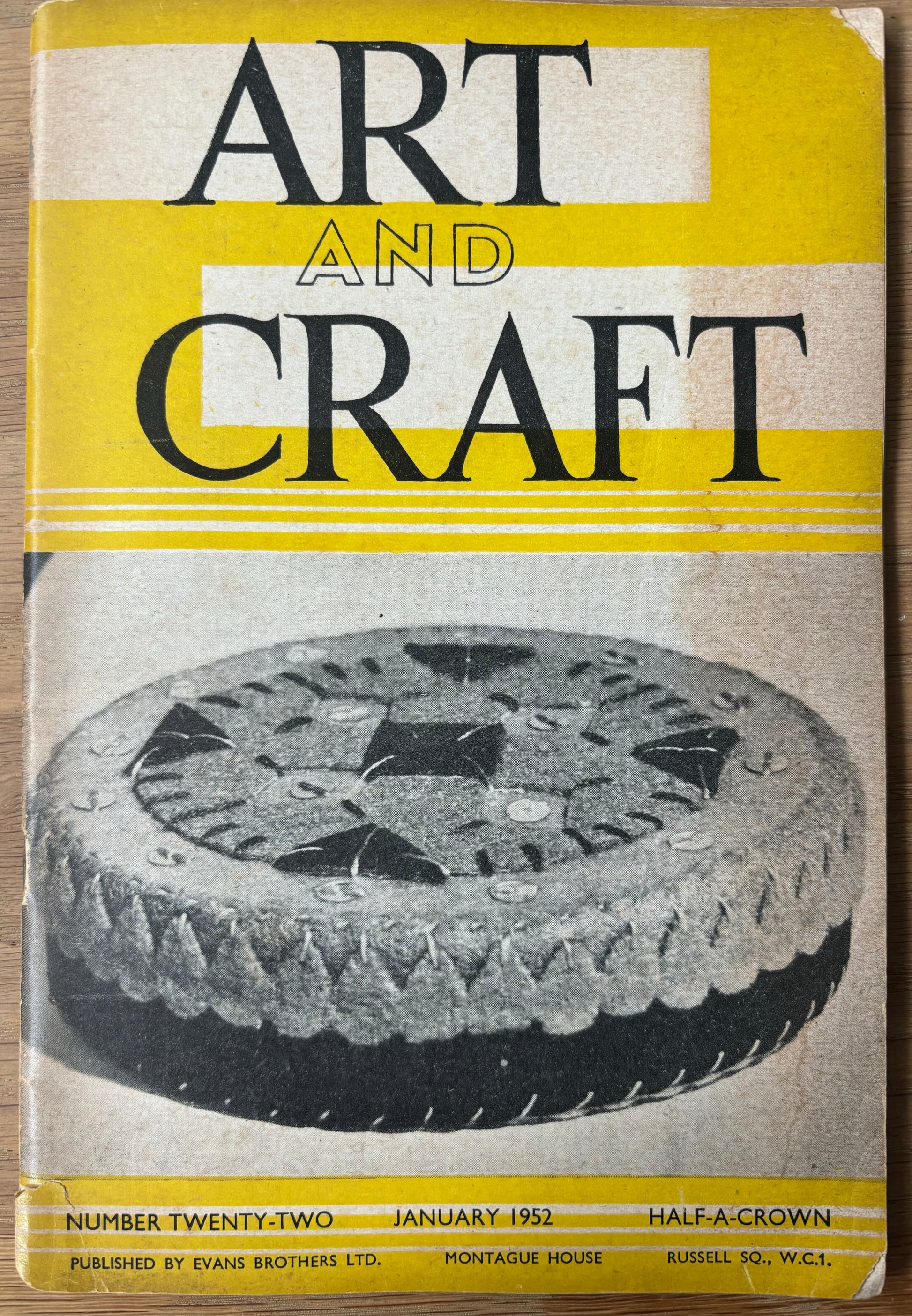 1952 ART AND CRAFT MAGAZINE January CHILD EDUCATION Cut Paper Patterns - transpontinebooks