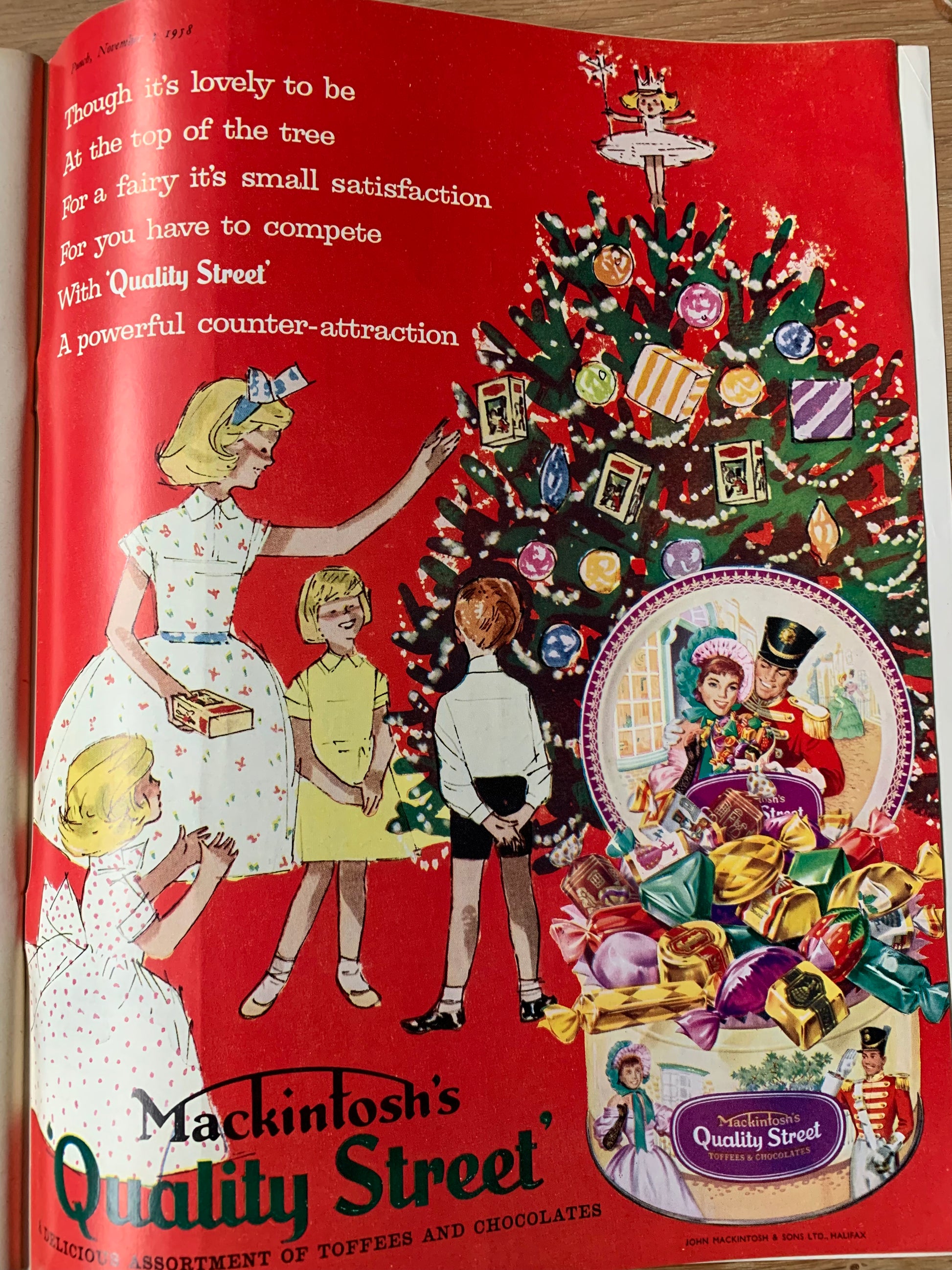 Christmas PUNCH ALMANACK 1959 Ronald Searle Fougasse MAGAZINE ADVERTS - transpontinebooks