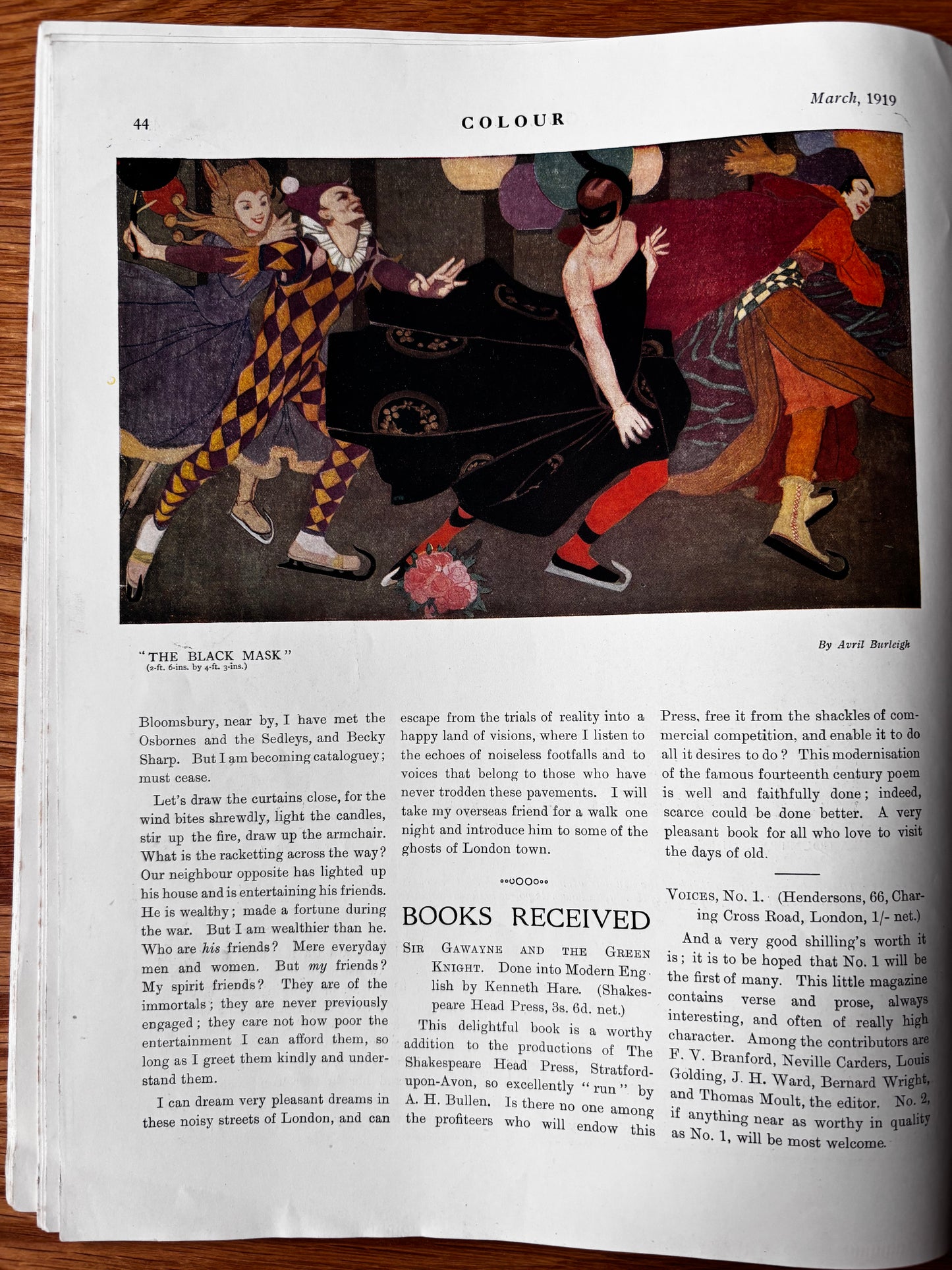 Hal Hurst COLOUR MAGAZINE March 1919 ADVERTS ART McKnight Kauffer Illustrated