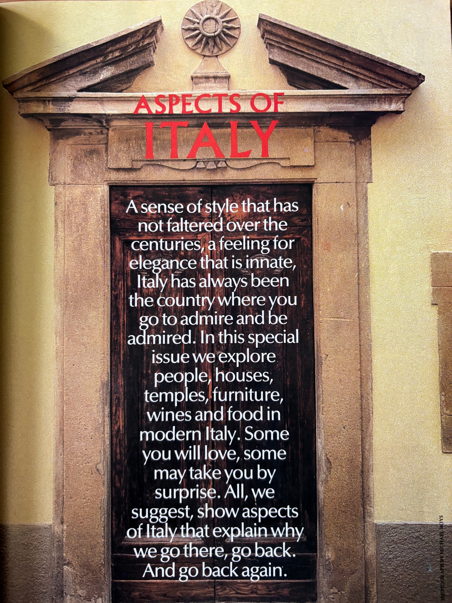 HOMES AND GARDENS Magazine November 1983 ITALY Ian Beck Glynn Boyd Harte