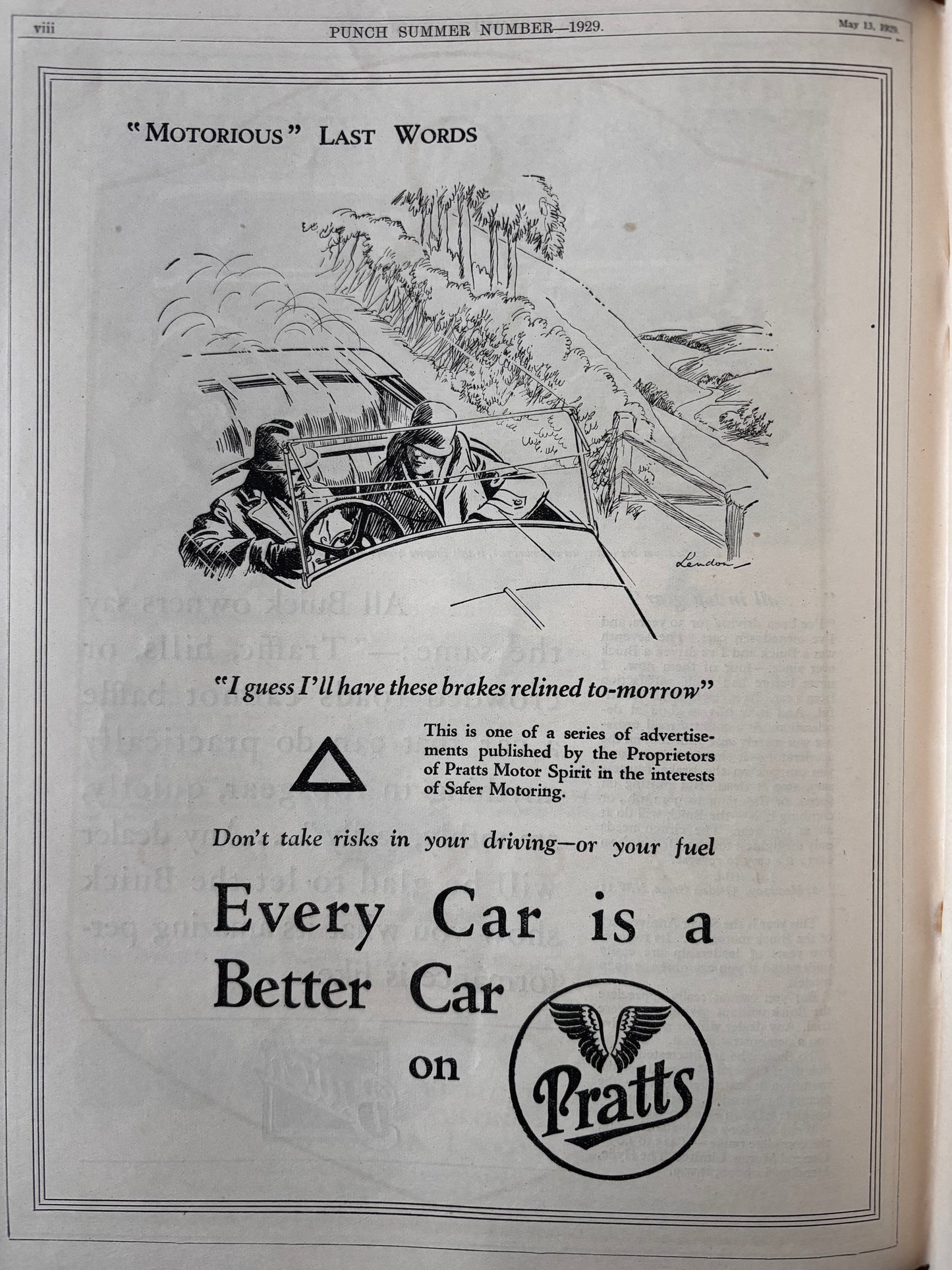 1920’s E H Shepard PUNCH MAGAZINE Summer Number May 1929 Adverts Fougasse
