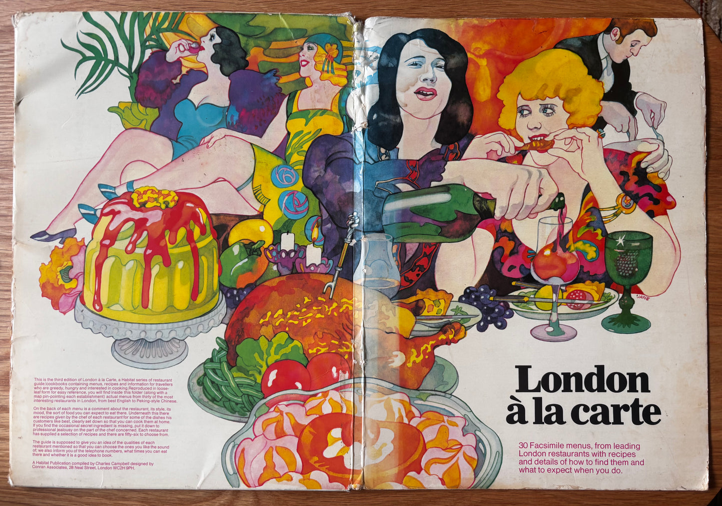 LONDON A LA CARTE Habitat Facsimile Menus DAVID HOCKNEY 3rd Edition Conran Design