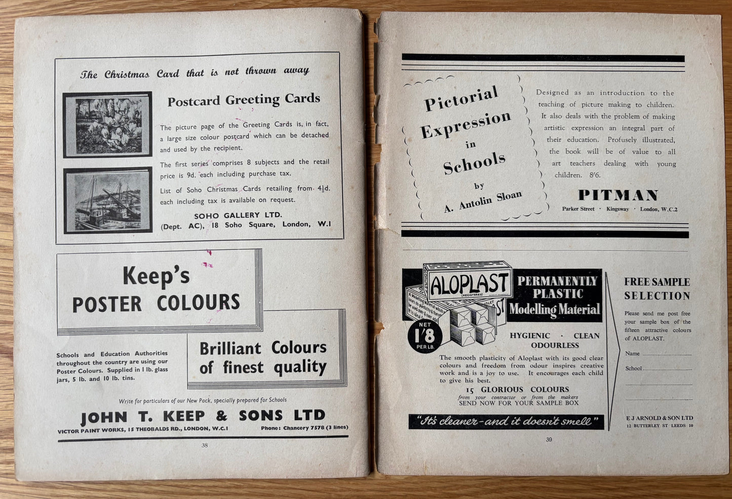 Vintage ART AND CRAFT EDUCATION MAGAZINE CHRISTMAS Nov 1953 EDUCATION