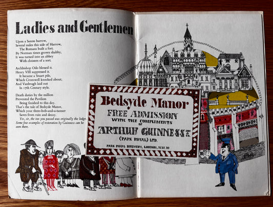 John Vernon Lord A VISIT TO BEDSYDE MANOR GUINNESS 1965 ILLUS BOOKLET