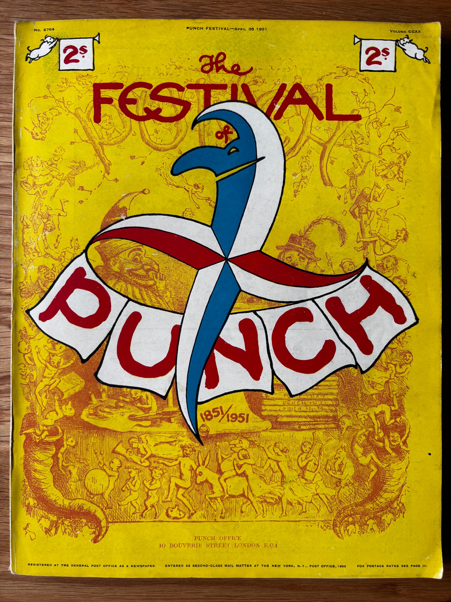 Fougasse PUNCH MAGAZINE Festival Of Britain April 1951 VINTAGE Adverts Ronald Searle