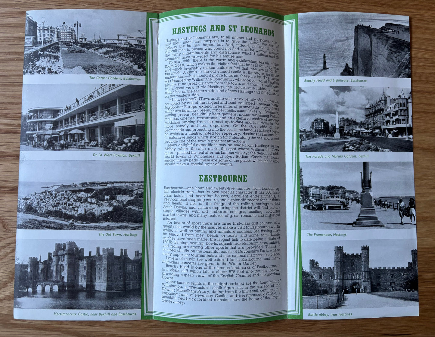 1950's EASTBOURNE Come To Britain Leaflet No 3C HASTINGS BEXHILL