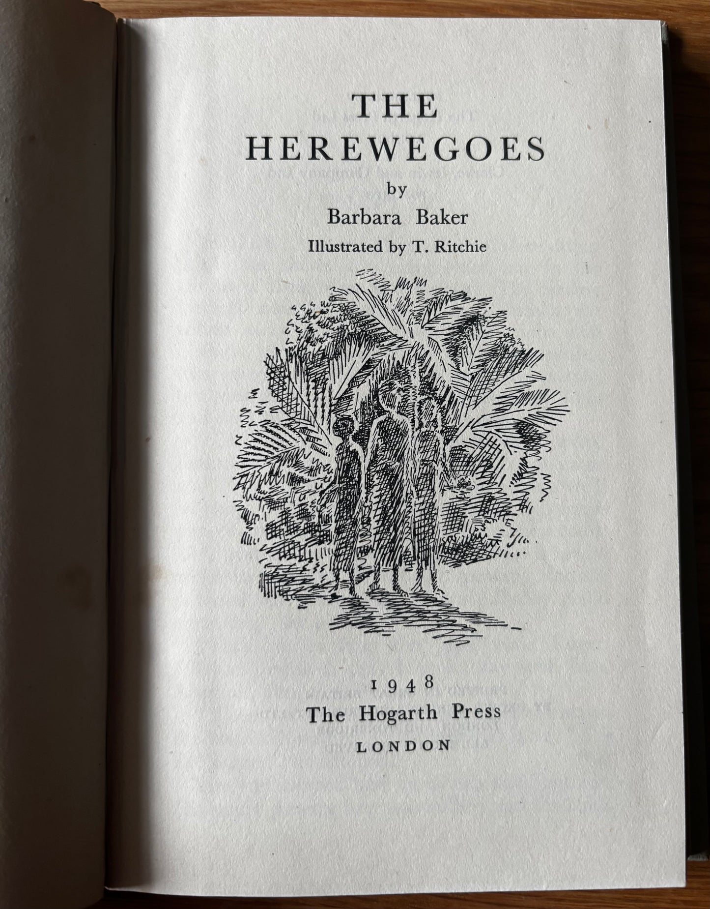 Trekkie Ritchie THE HEREWEGOES Hogarth Press 1948 Barbara Baker Parsons ILLUSTRATED