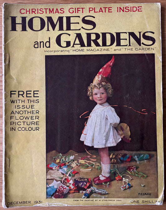 1930’s HOMES AND GARDENS Magazine December 1931 Illustrated ADVERTS