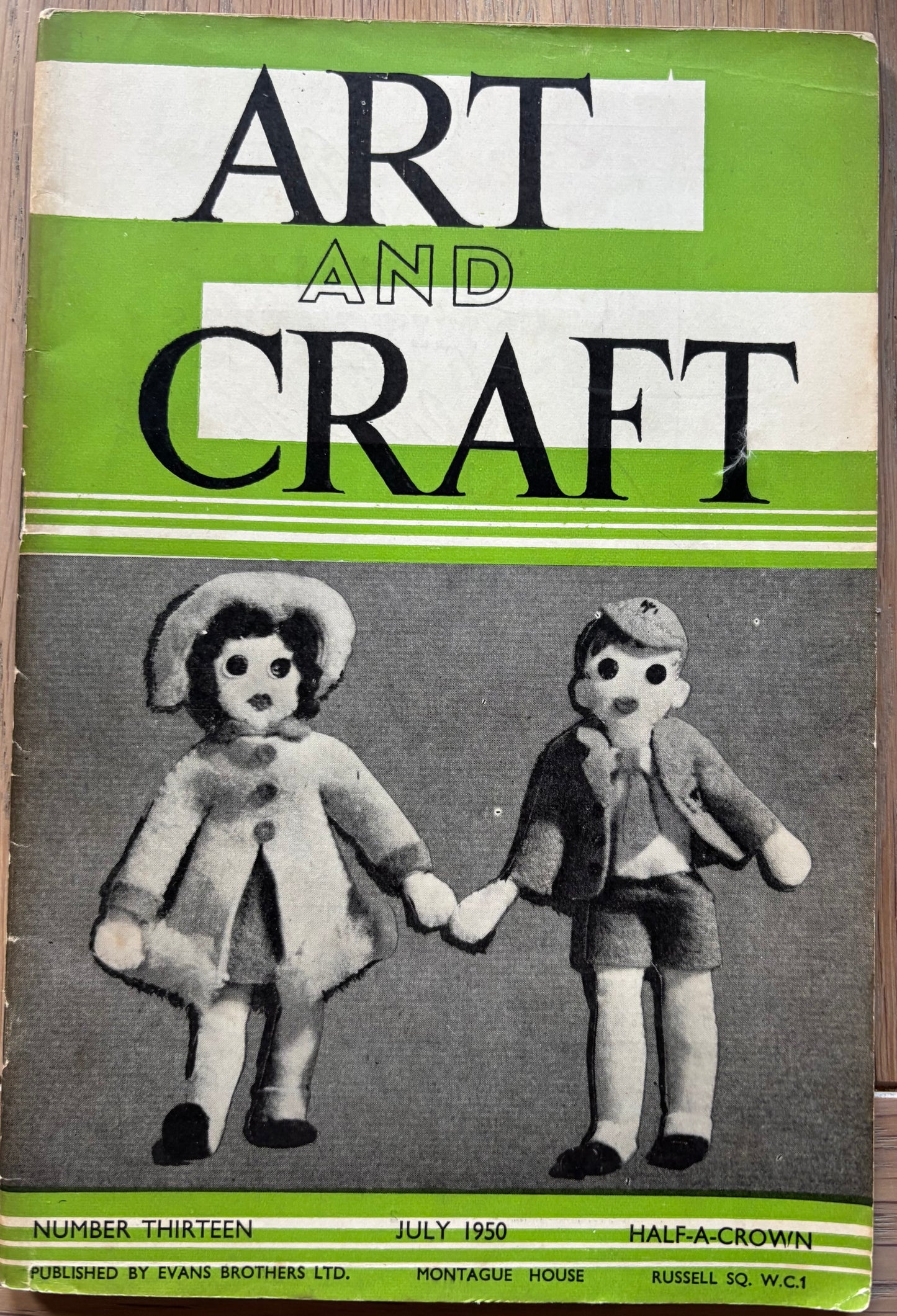 1950 ART AND CRAFT MAGAZINE July CHILD EDUCATION Activities Cut Paper