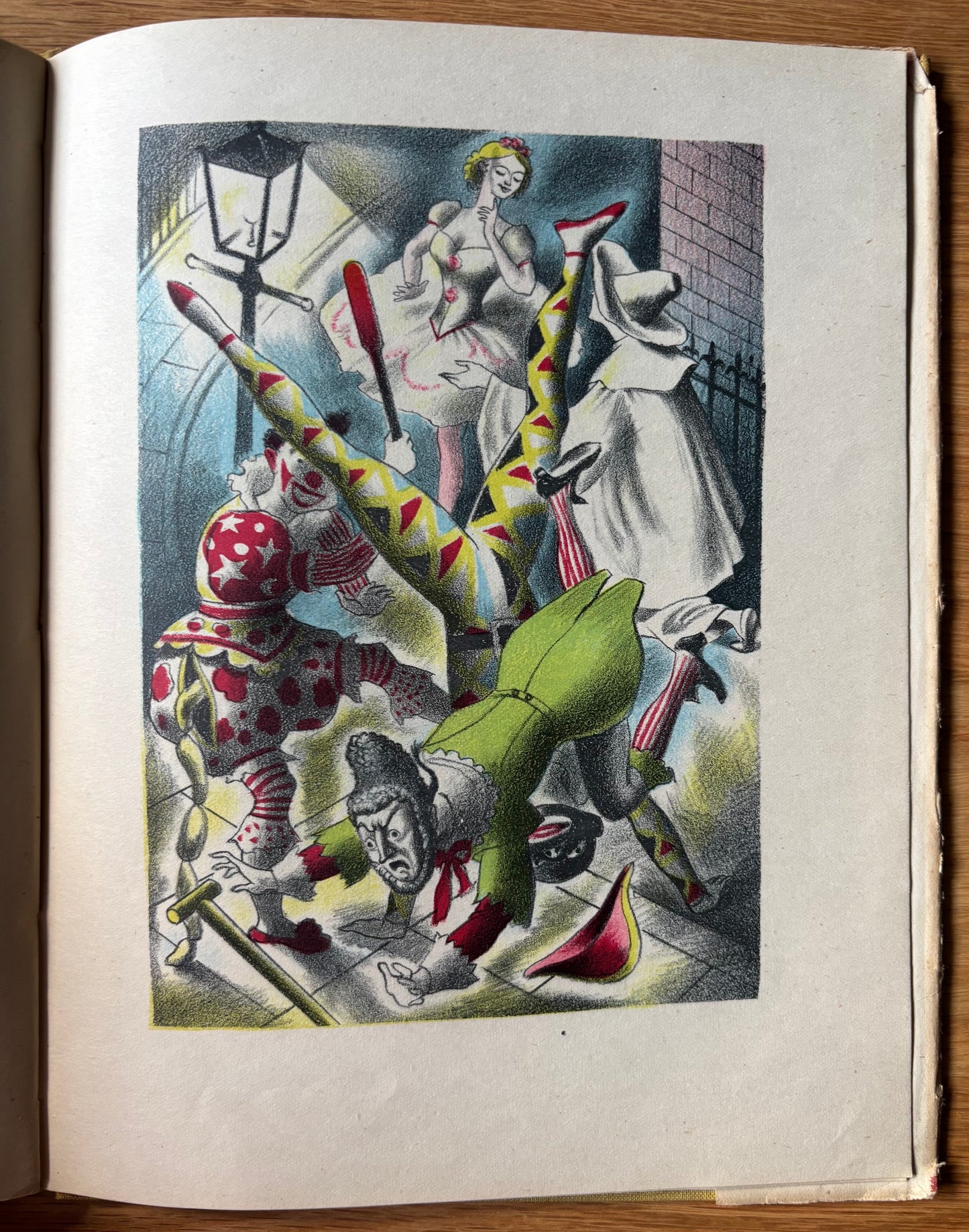 Clarke Hutton HARLEQUINADE 1943 1st Ed Chatto & Windus ILLUSTRATED Clowns Columbine
